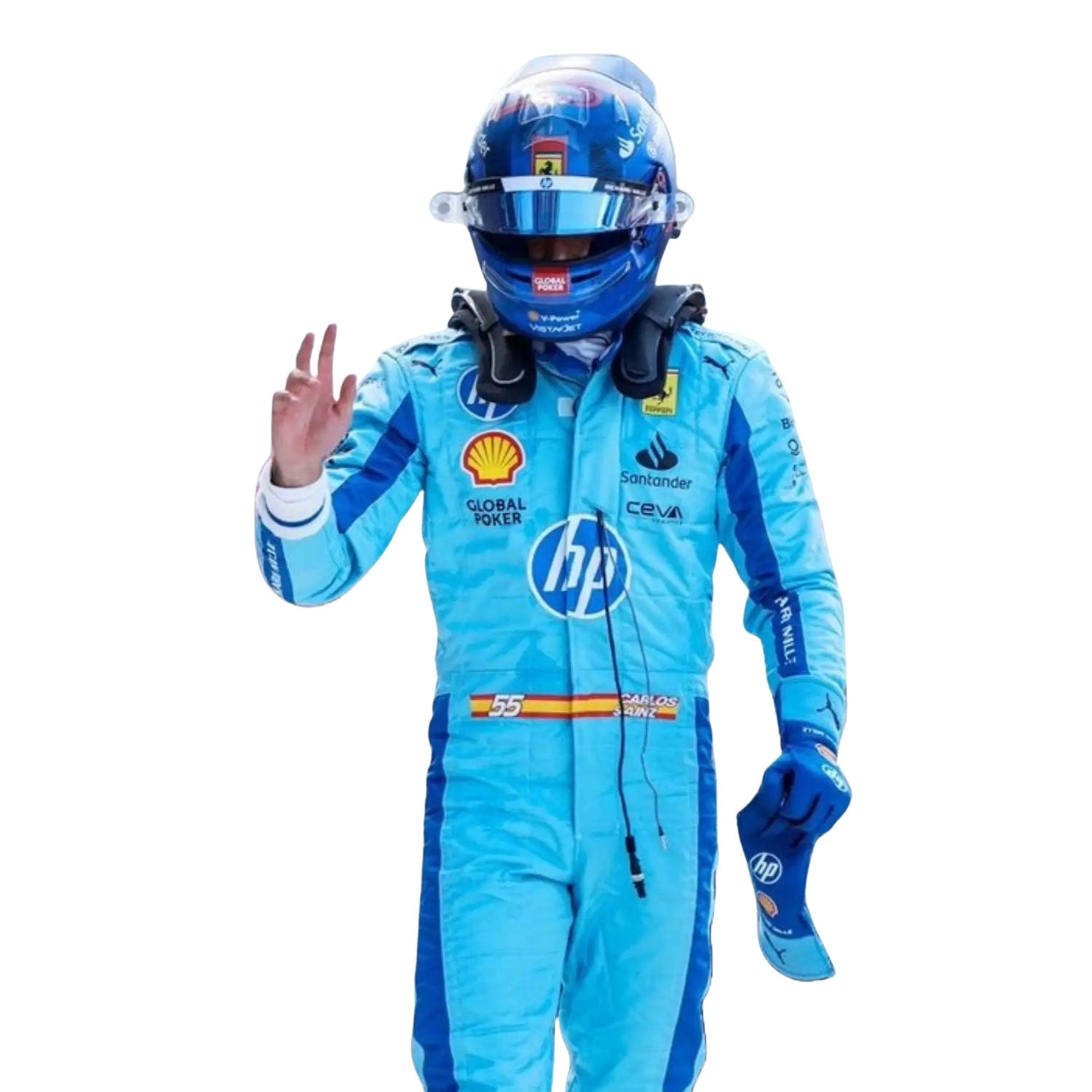 Carlos Sainz Jr 2024 Miami Grand Prix F1 Racing Suit Team Ferrari