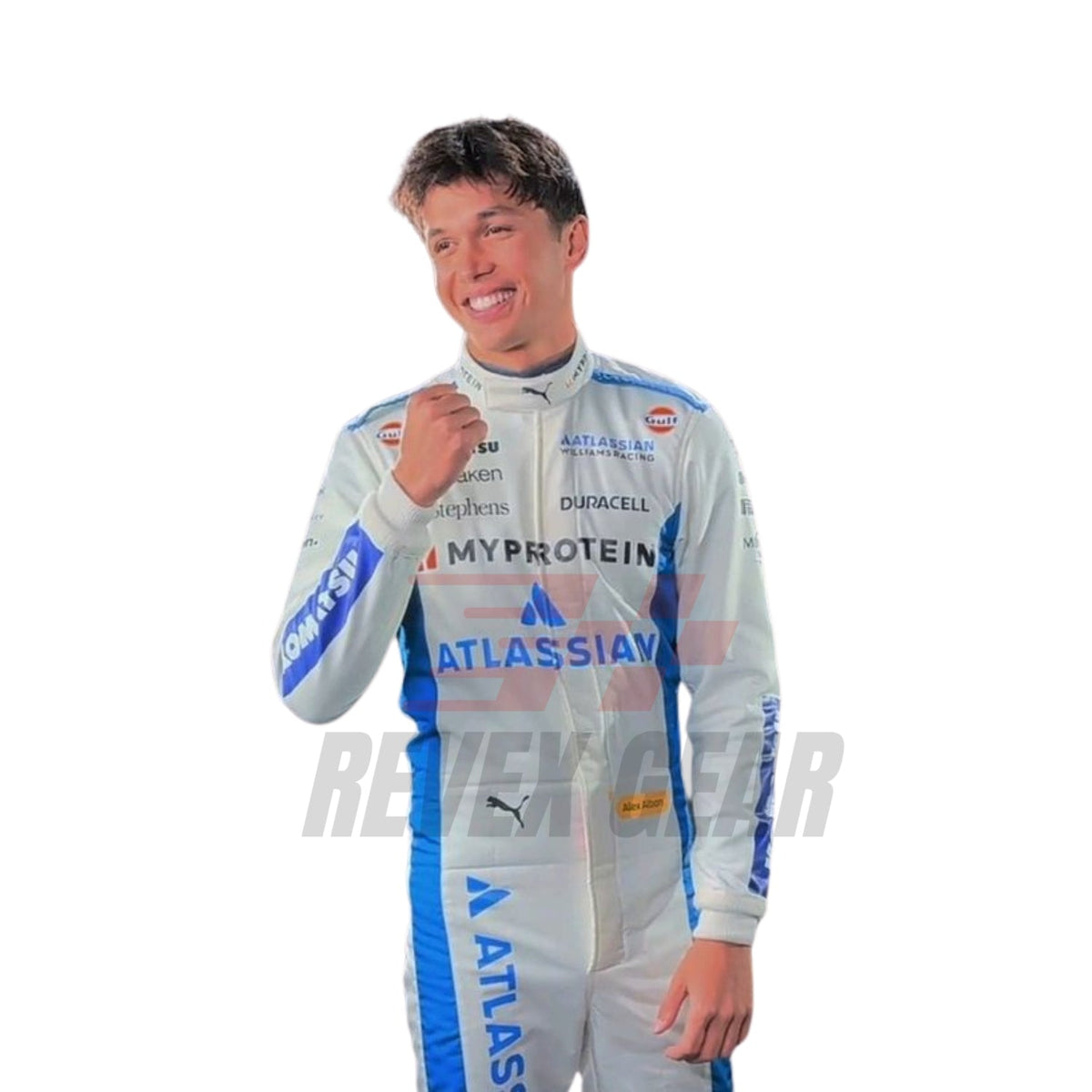 Alex Albon Williams 2025 Monaco Thai flag suit side view