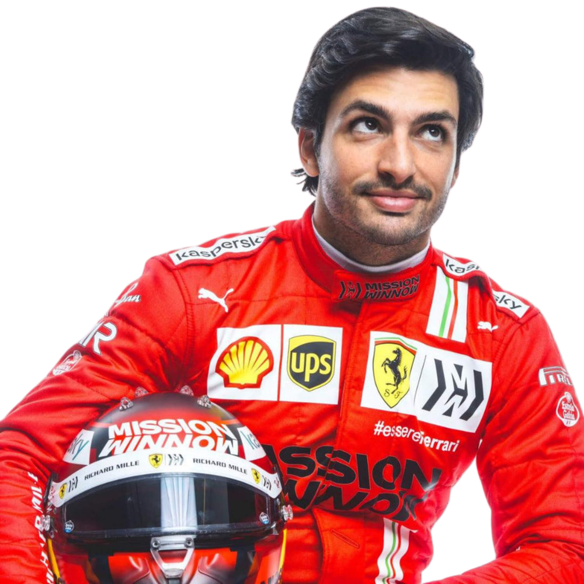 Carlos Sainz 2021 F1 Racing Suit Team Ferrari Mission Winnow