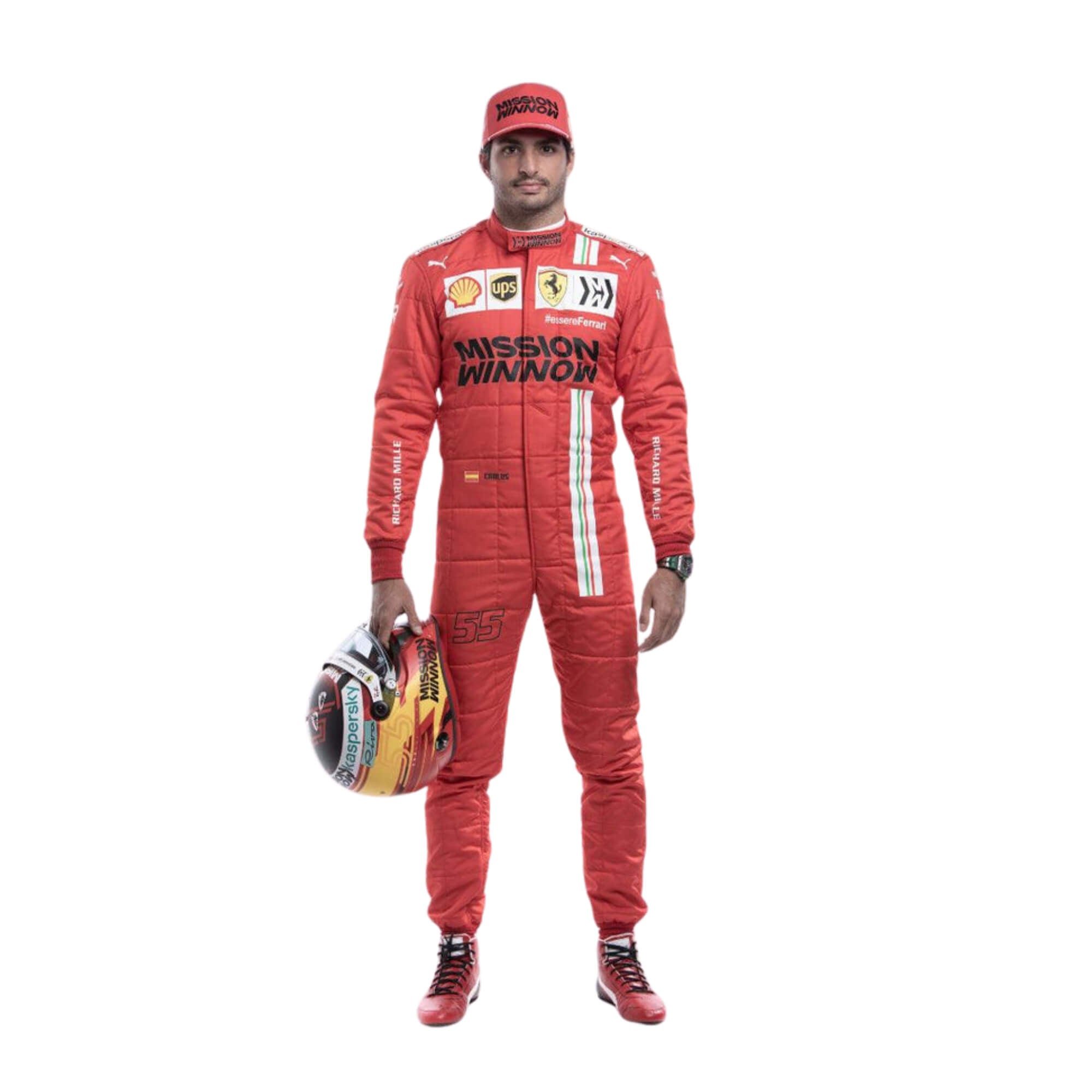 Carlos Sainz 2021 F1 Racing Suit Team Ferrari Mission Winnow