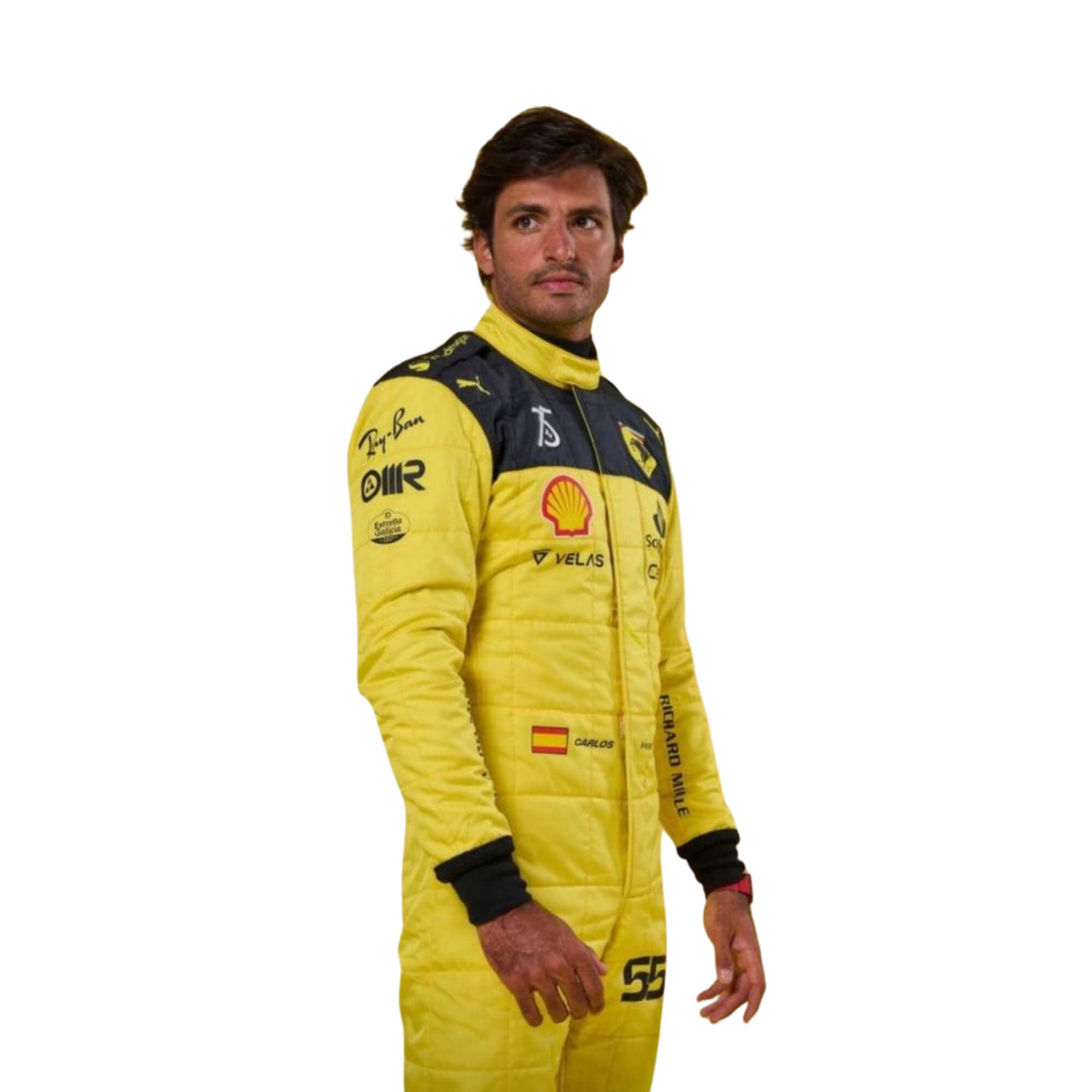 Carlos Sainz 2022 75th Anniversary F1 Racing Suit Team Ferrari