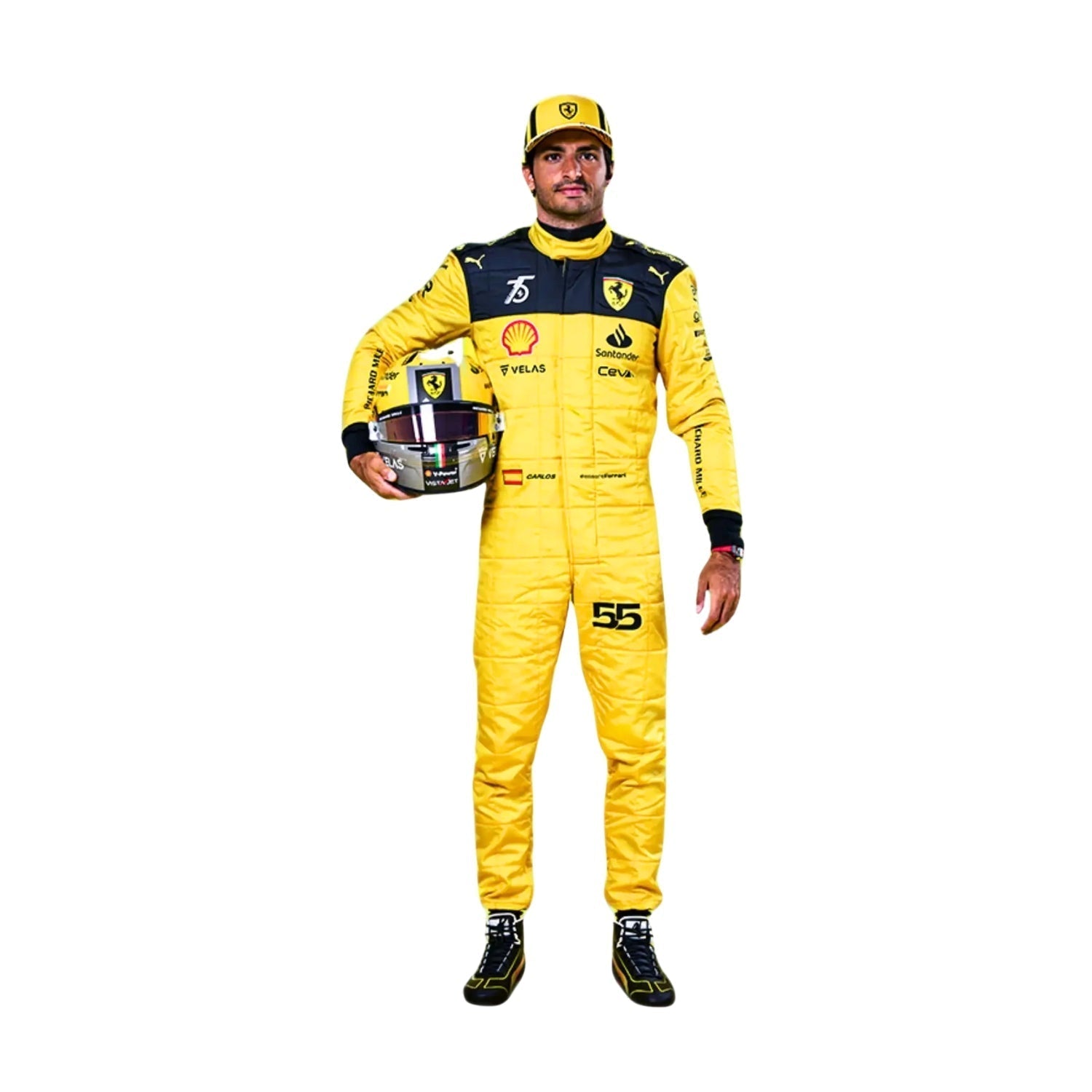 Carlos Sainz 2022 75th Anniversary F1 Racing Suit Team Ferrari
