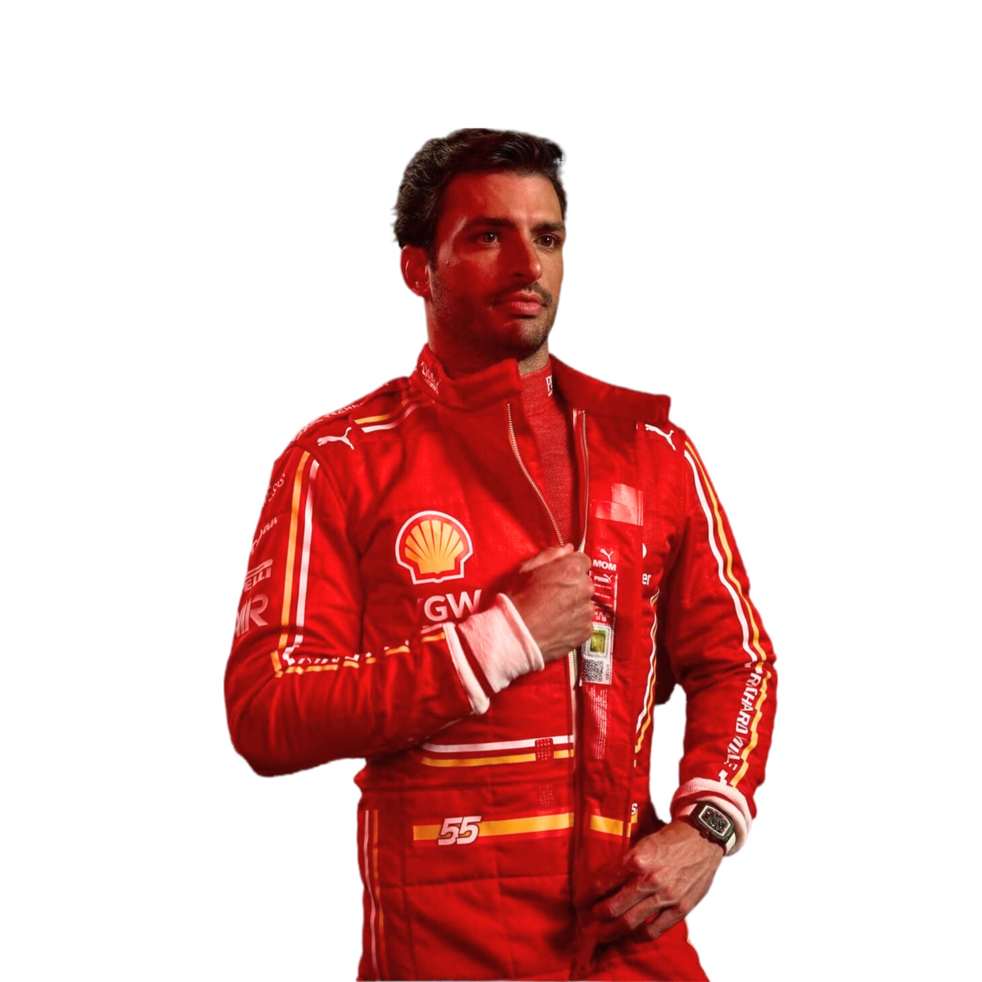 Carlos Sainz 2024 F1 Racing Suit Team Ferrari