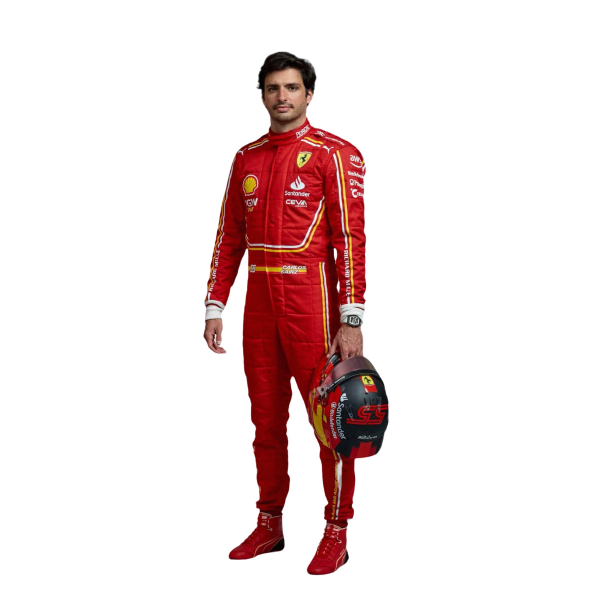 Carlos Sainz 2024 F1 Racing Suit Team Ferrari