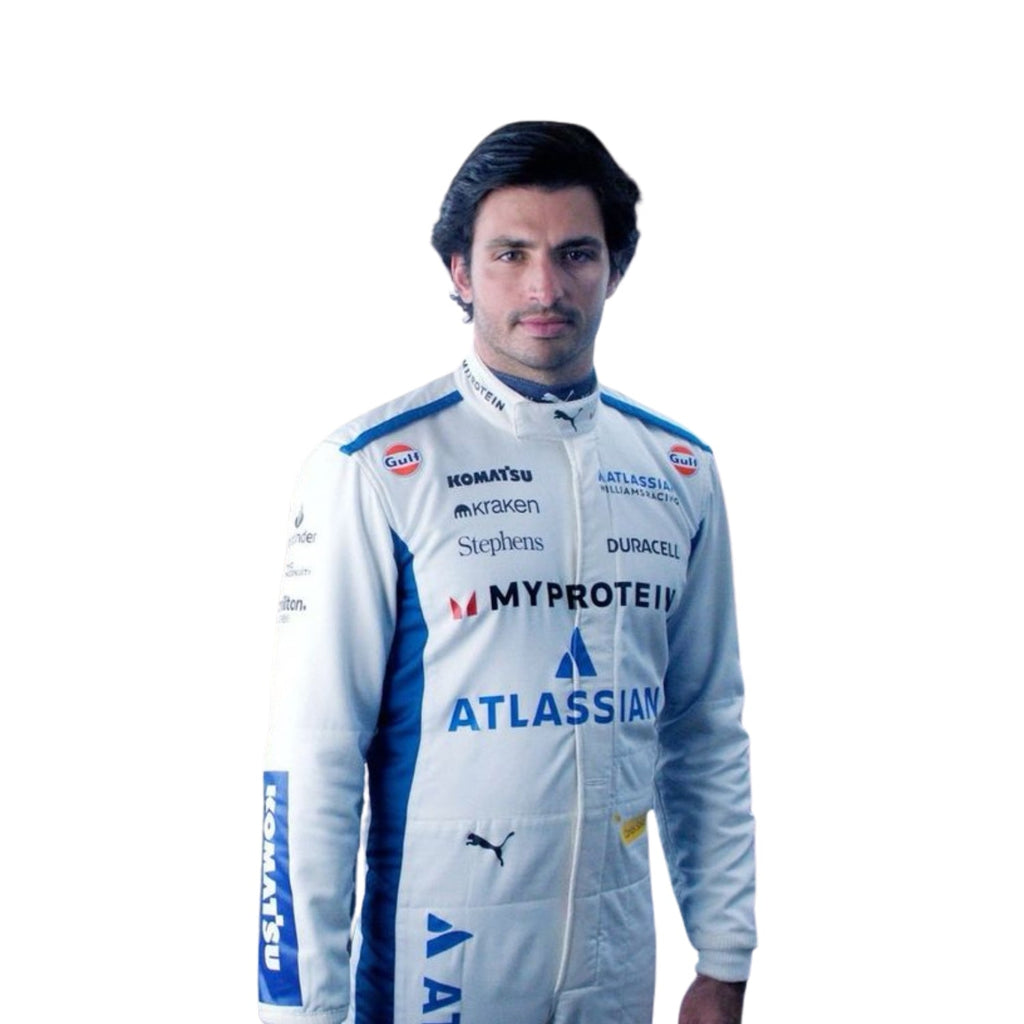 Carlos Sainz Williams 2025 F1 racing suit detail view