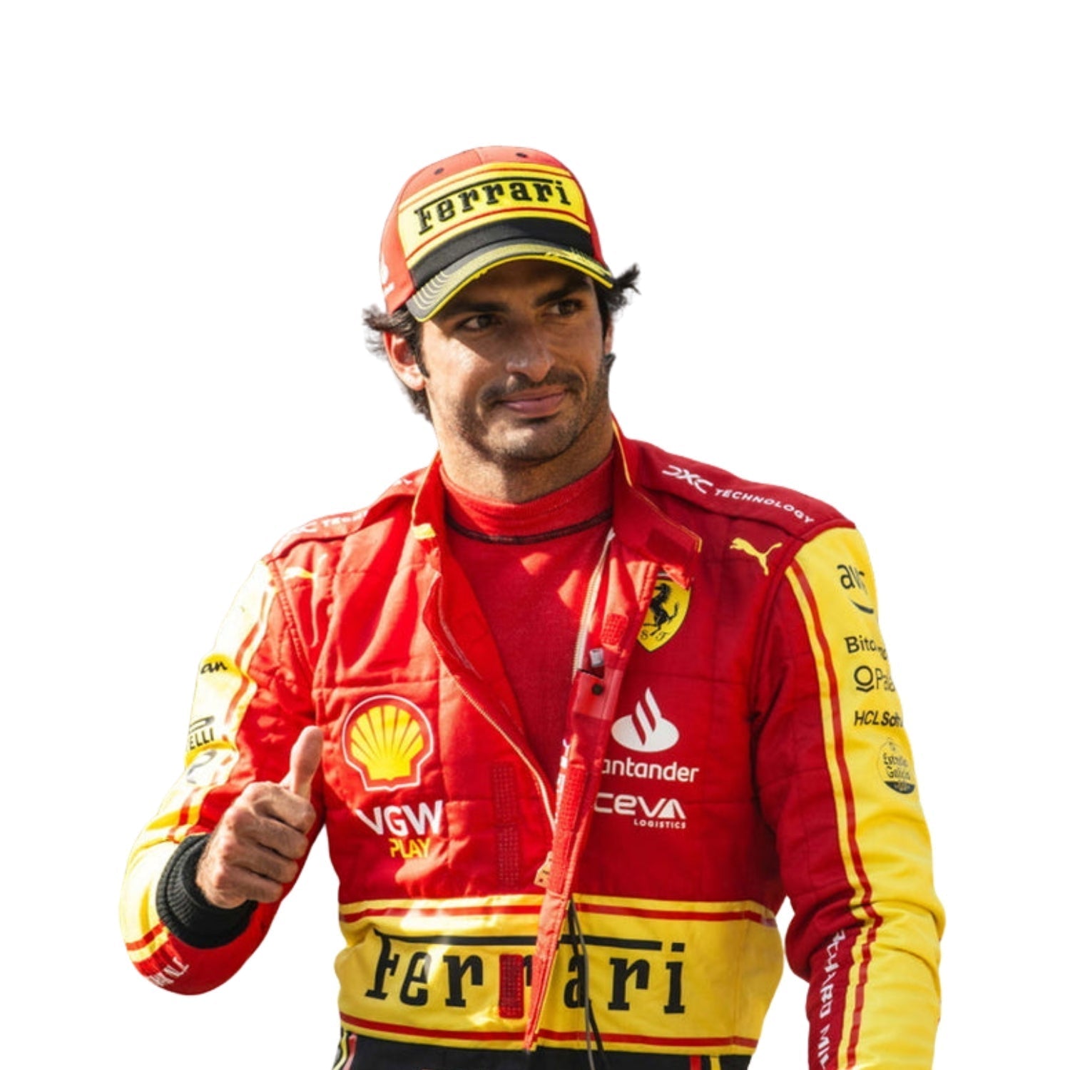 Carlos Sainz Jr 2023 Monza Special Edition F1 Racing Suit Team Ferrari