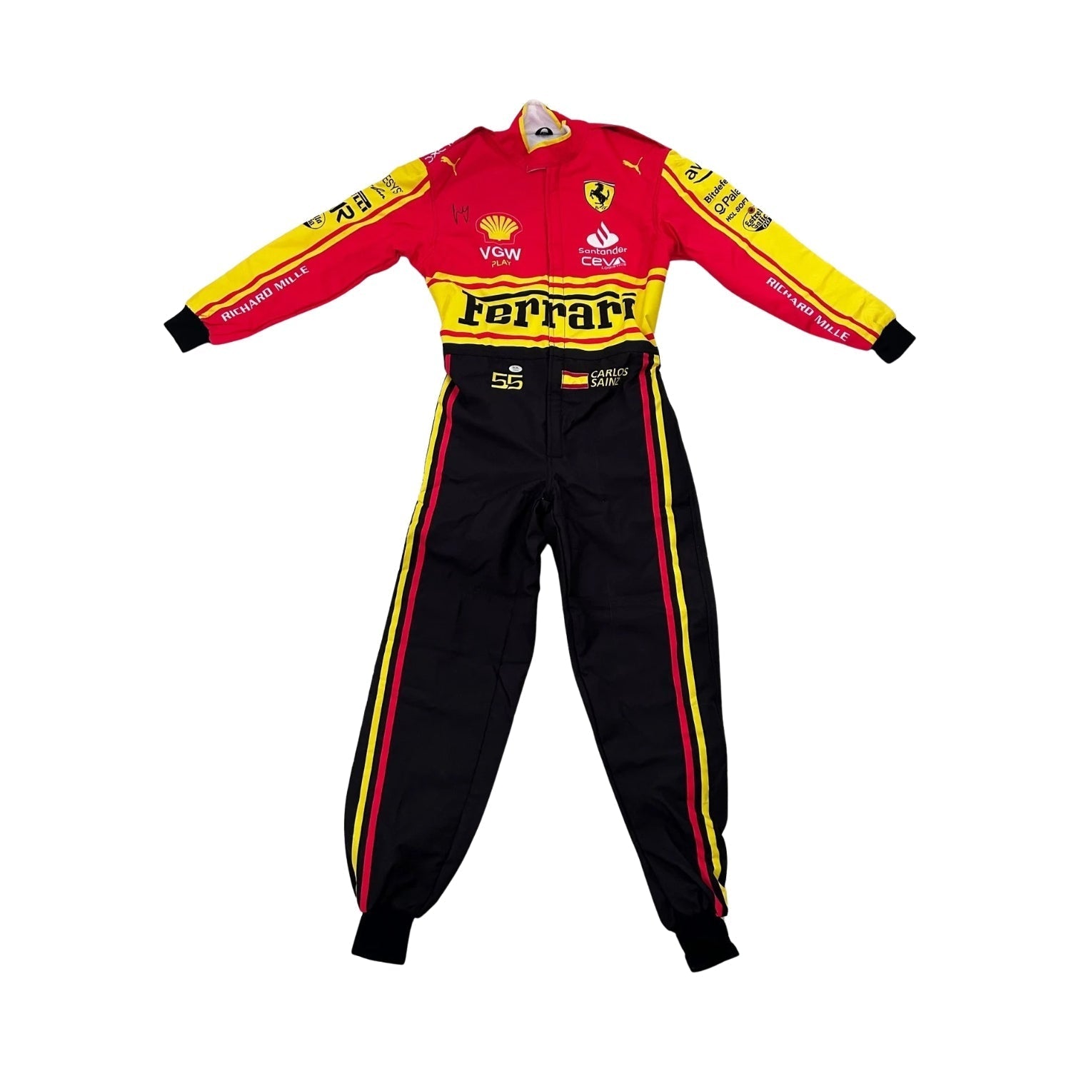 Carlos Sainz Jr 2023 Monza Special Edition F1 Racing Suit Team Ferrari