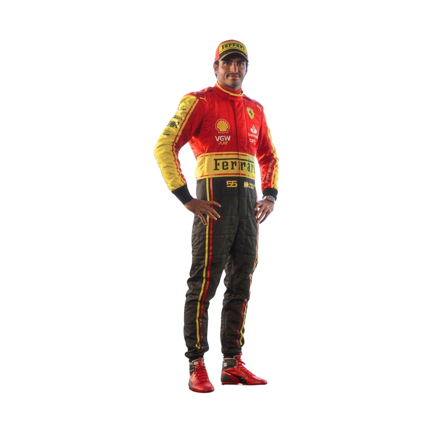 Carlos Sainz Jr 2023 Monza Special Edition F1 Racing Suit Team Ferrari