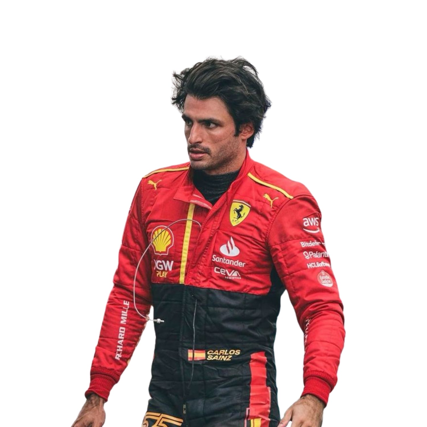 Carlos Sainz Jr 2023 Spain Grand Prix F1 Racing Suit Team Ferrari
