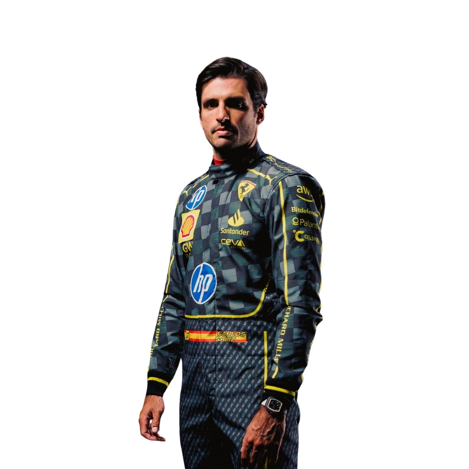 Carlos Sainz Jr 2024 HP Italy GP F1 Racing Suit Team Ferrari