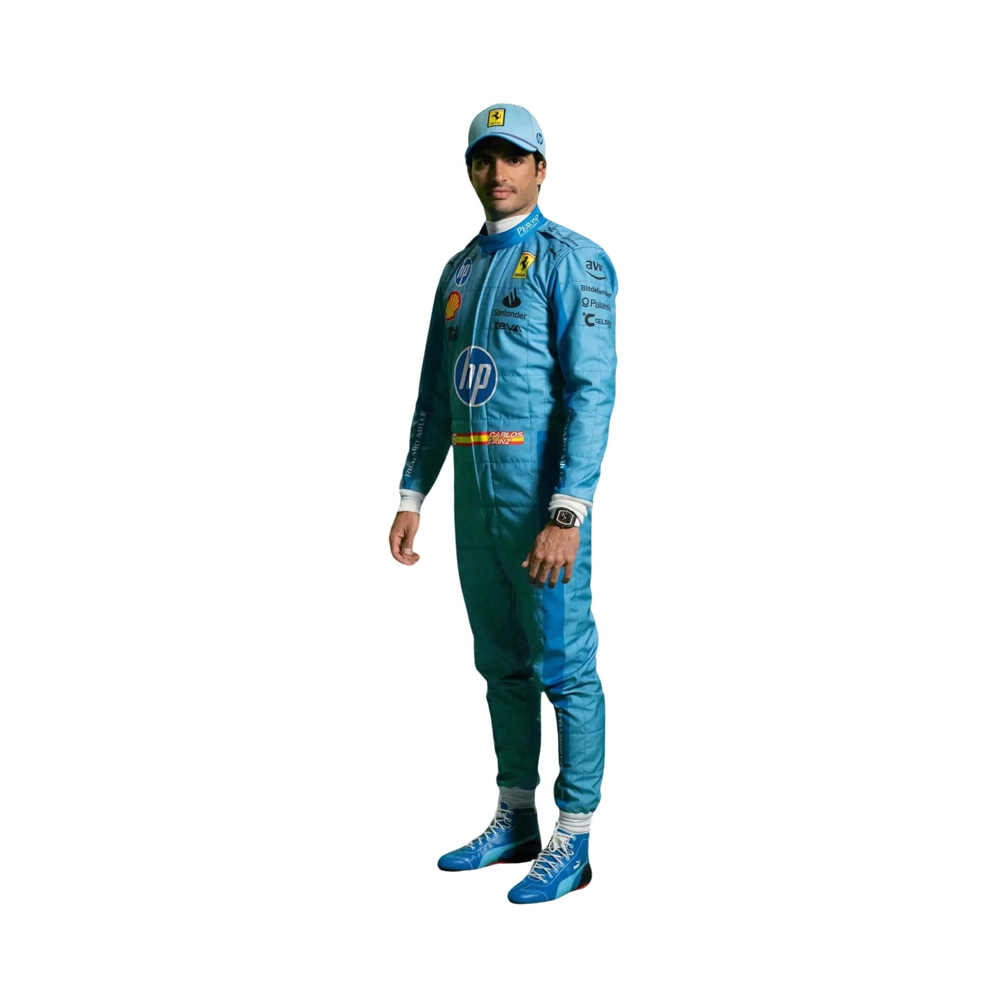 Carlos Sainz Jr 2024 Miami Grand Prix F1 Racing Suit Team Ferrari