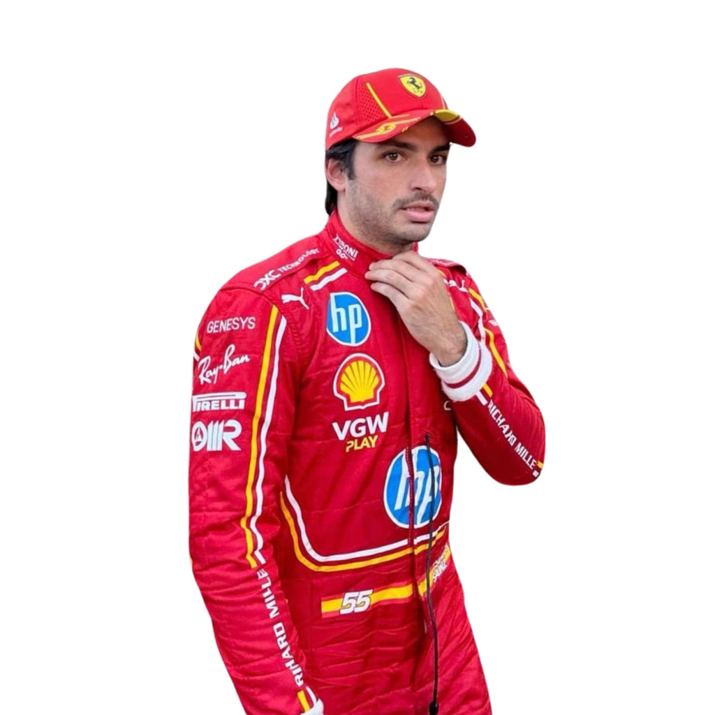 Carlos Sainz Jr 2024 Monaco GP HP F1 Racing Suit Team Ferrari