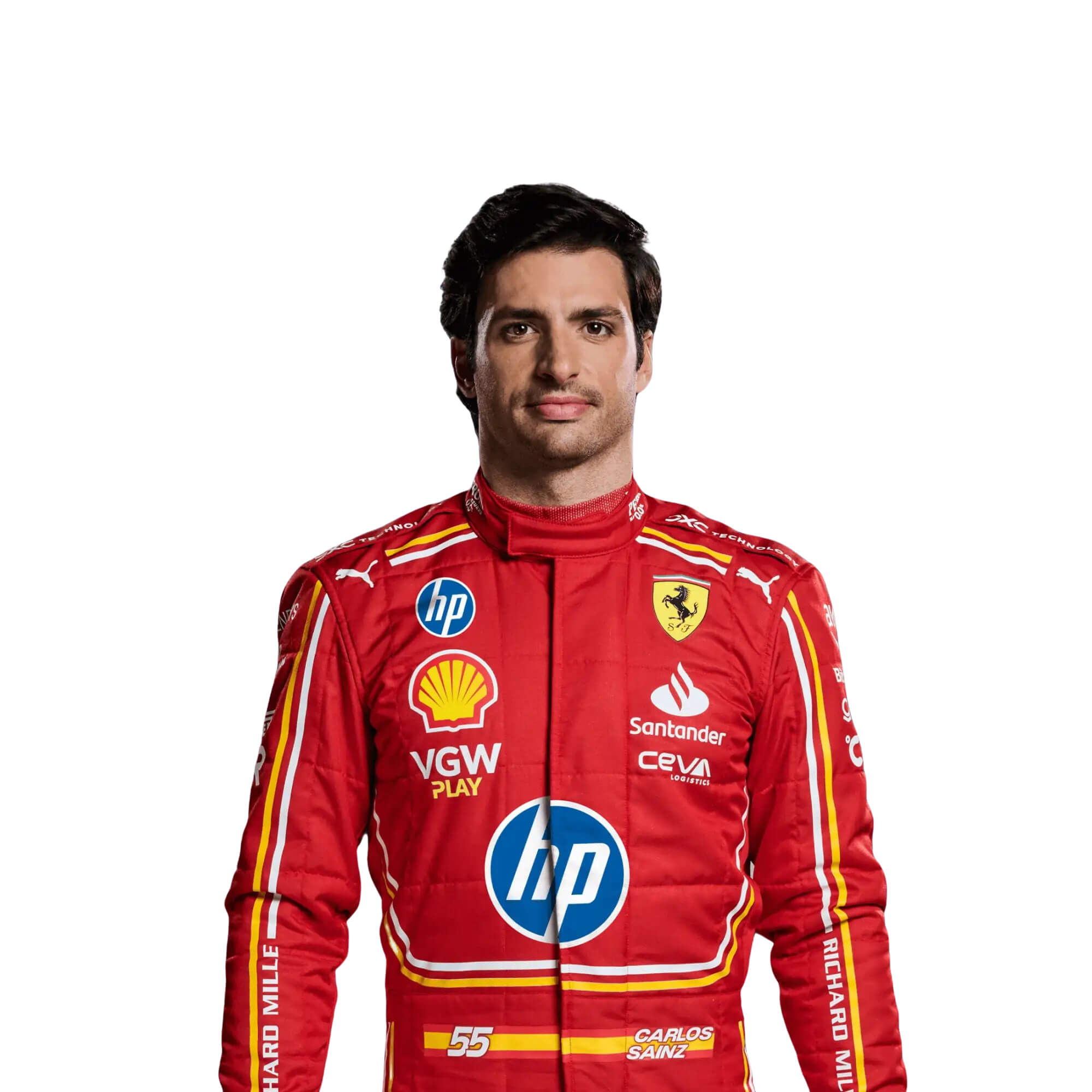 Carlos Sainz Jr 2024 Monaco GP HP F1 Racing Suit Team Ferrari