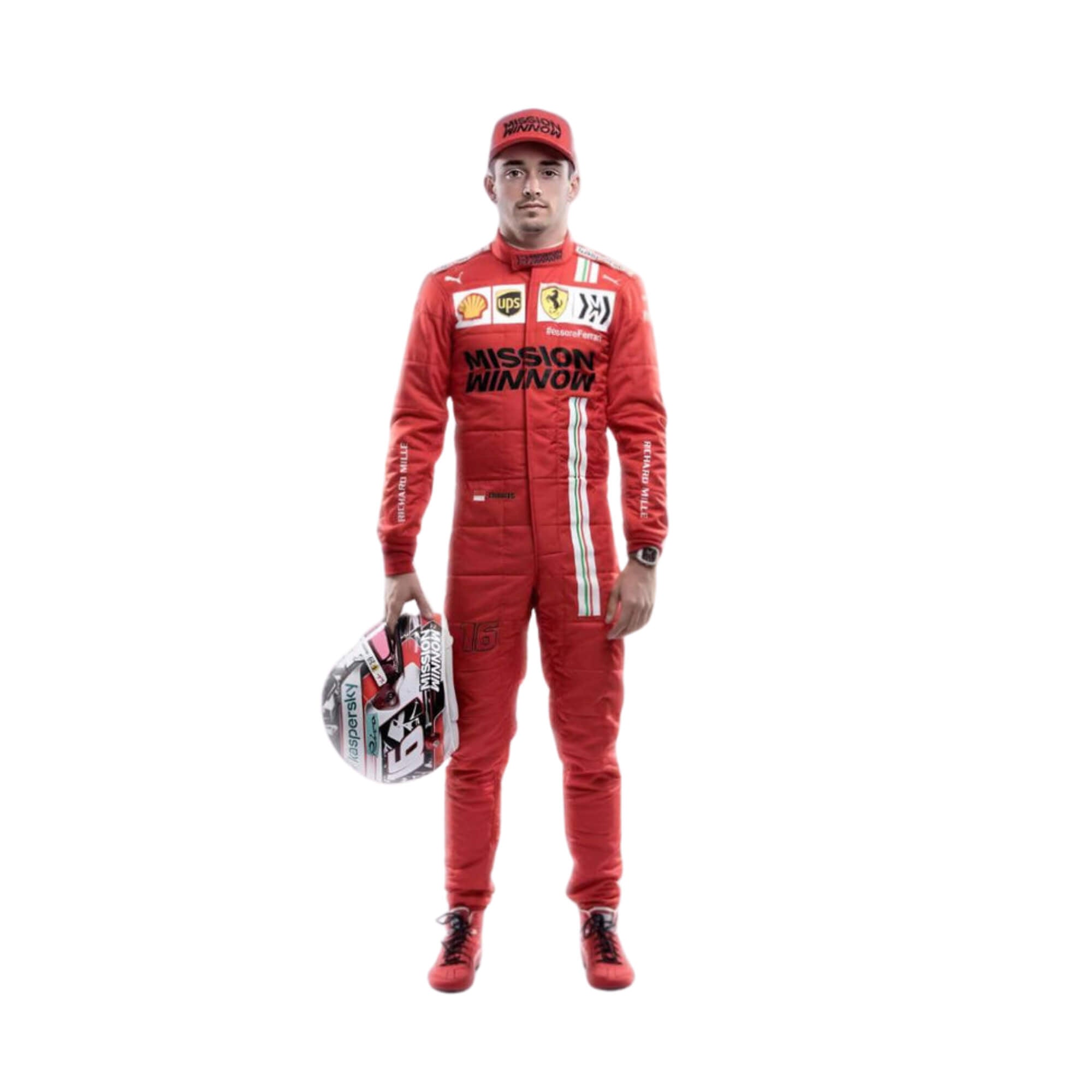 Charles Leclerc 2021 F1 Racing Suit Team Ferrari Mission Winnow