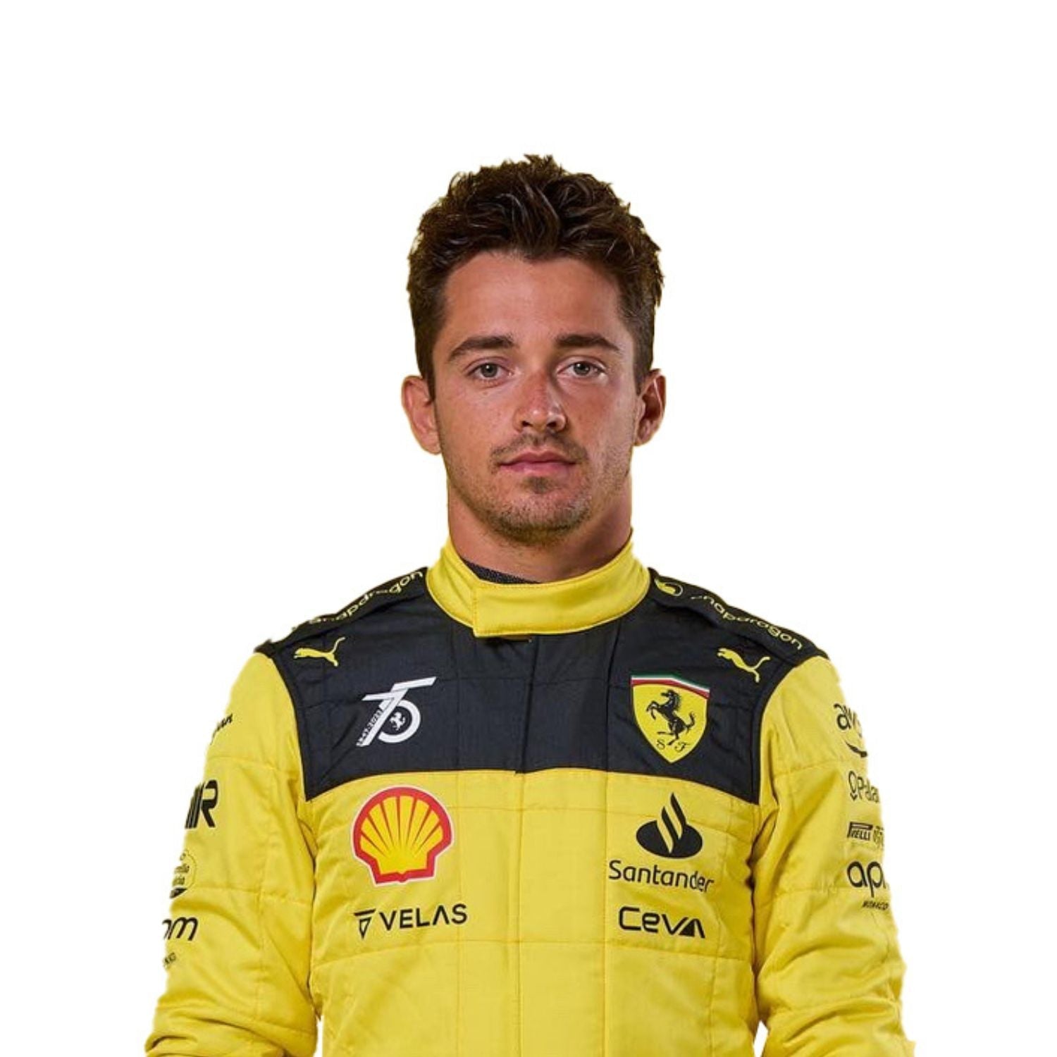 Charles Leclerc 2022 75th Anniversary F1 Racing Suit Team Ferrari