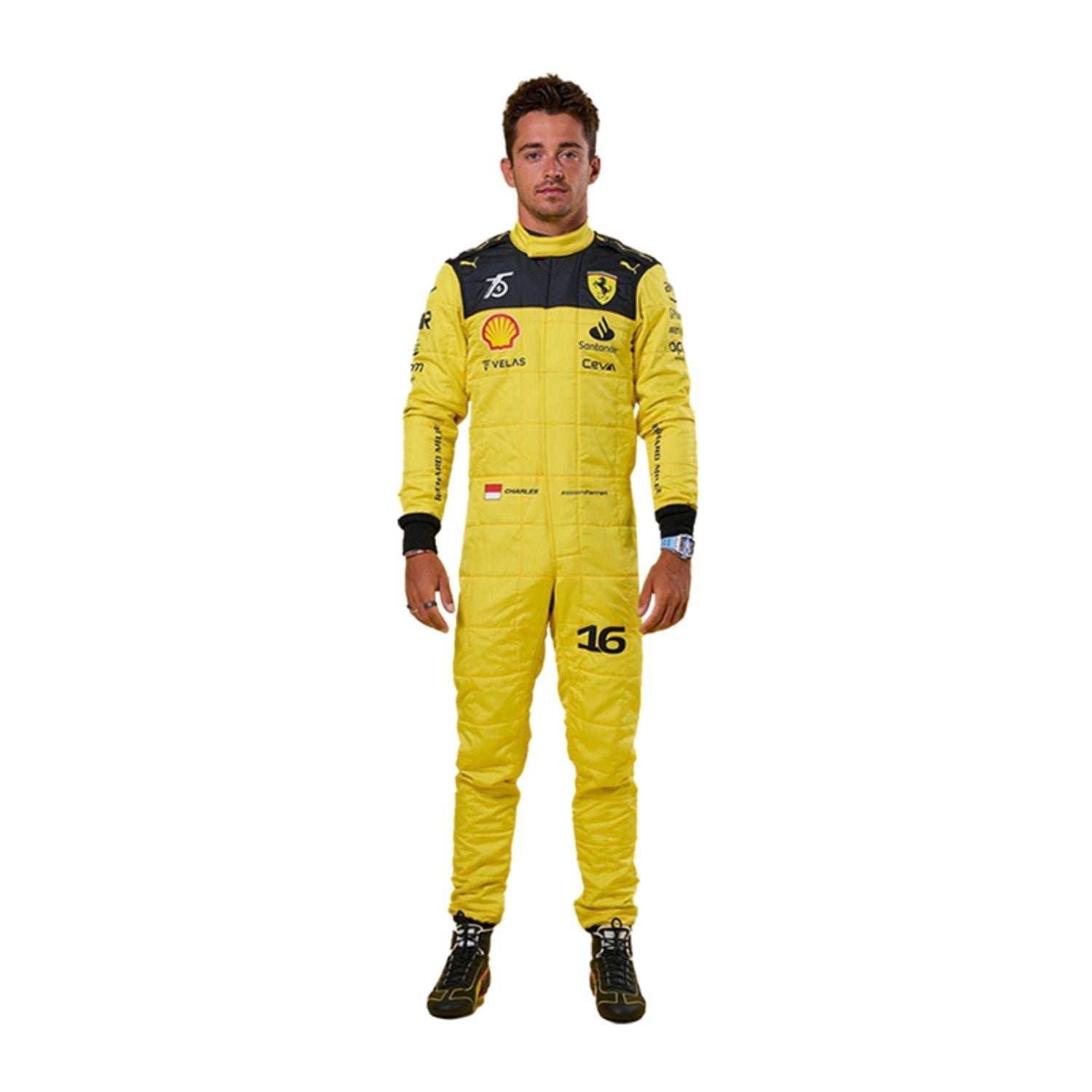Charles Leclerc 2022 75th Anniversary F1 Racing Suit Team Ferrari