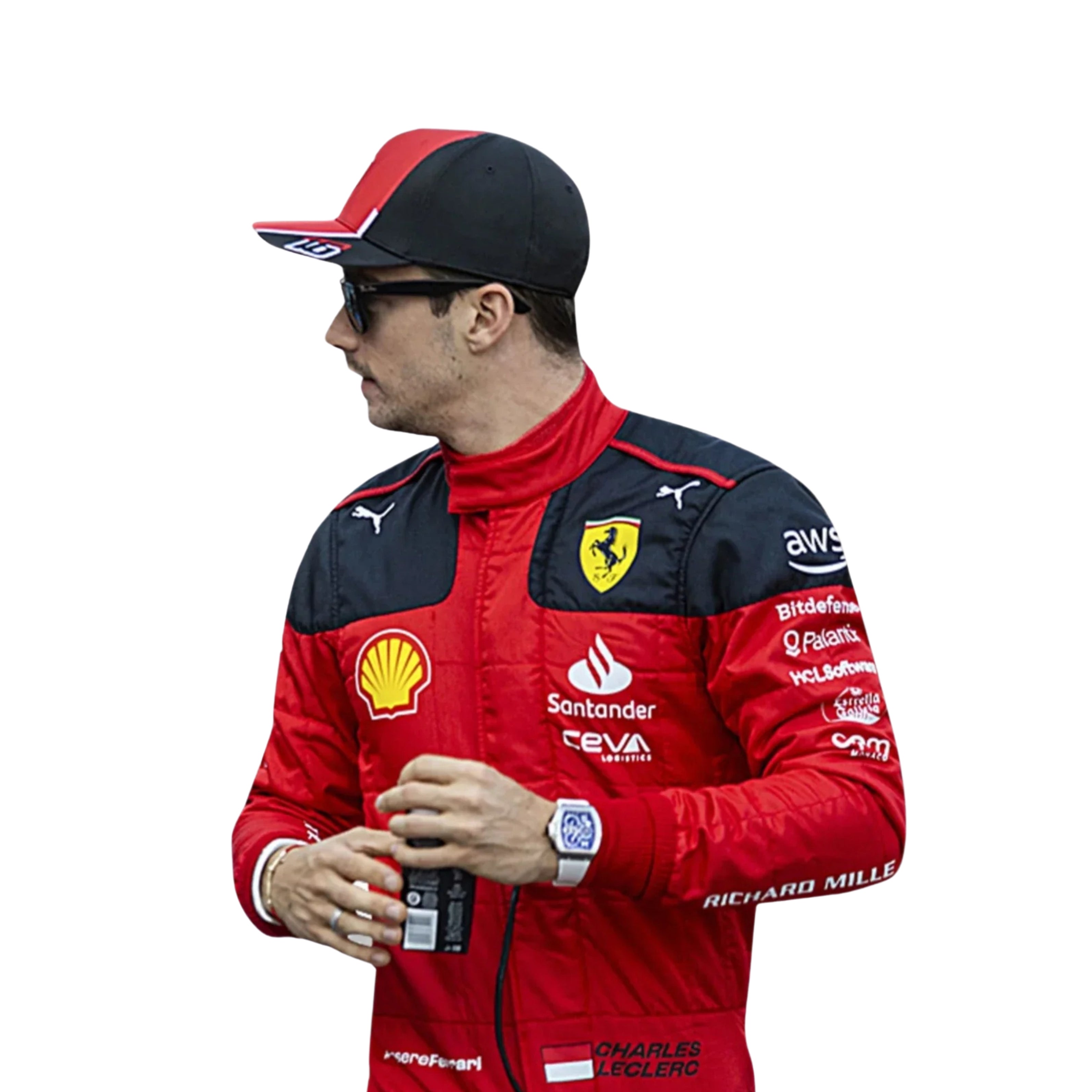 Charles Leclerc 2022 F1 Racing Suit Team Ferrari