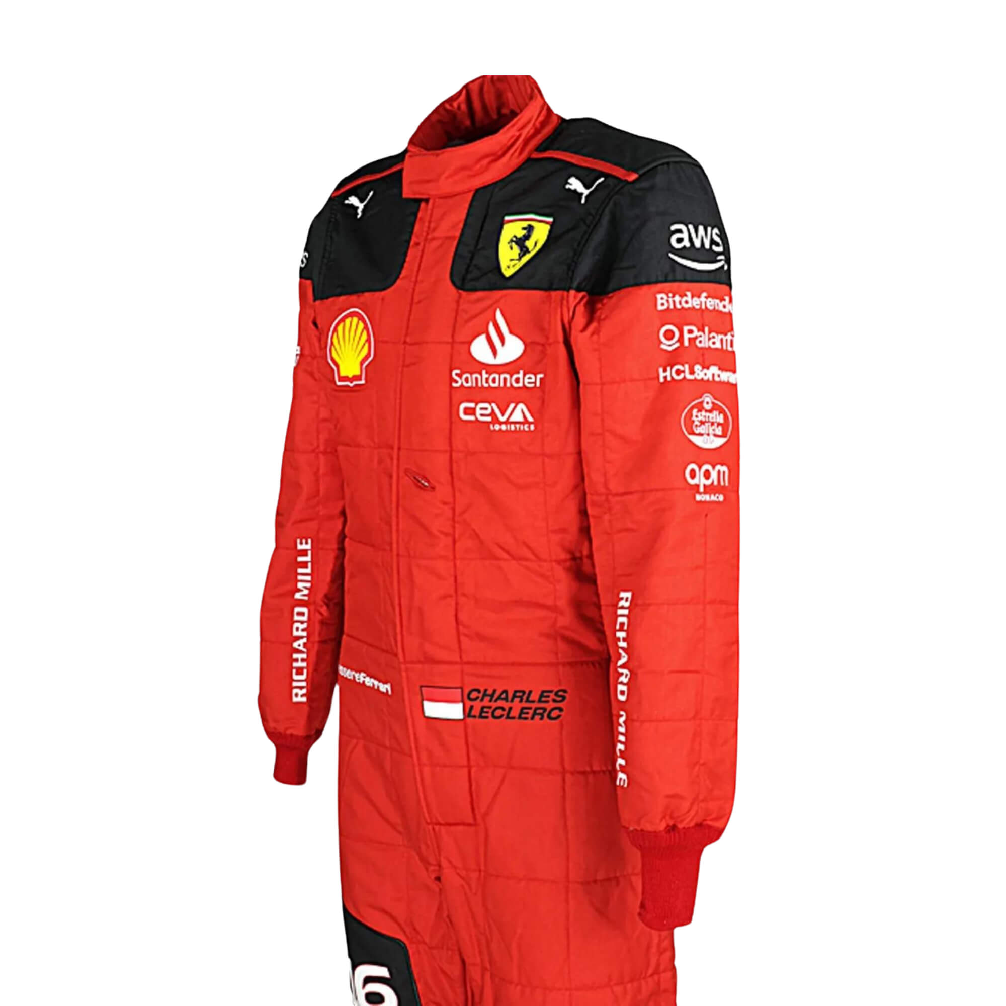 Charles Leclerc 2023 F1 Racing Suit Team Ferrari