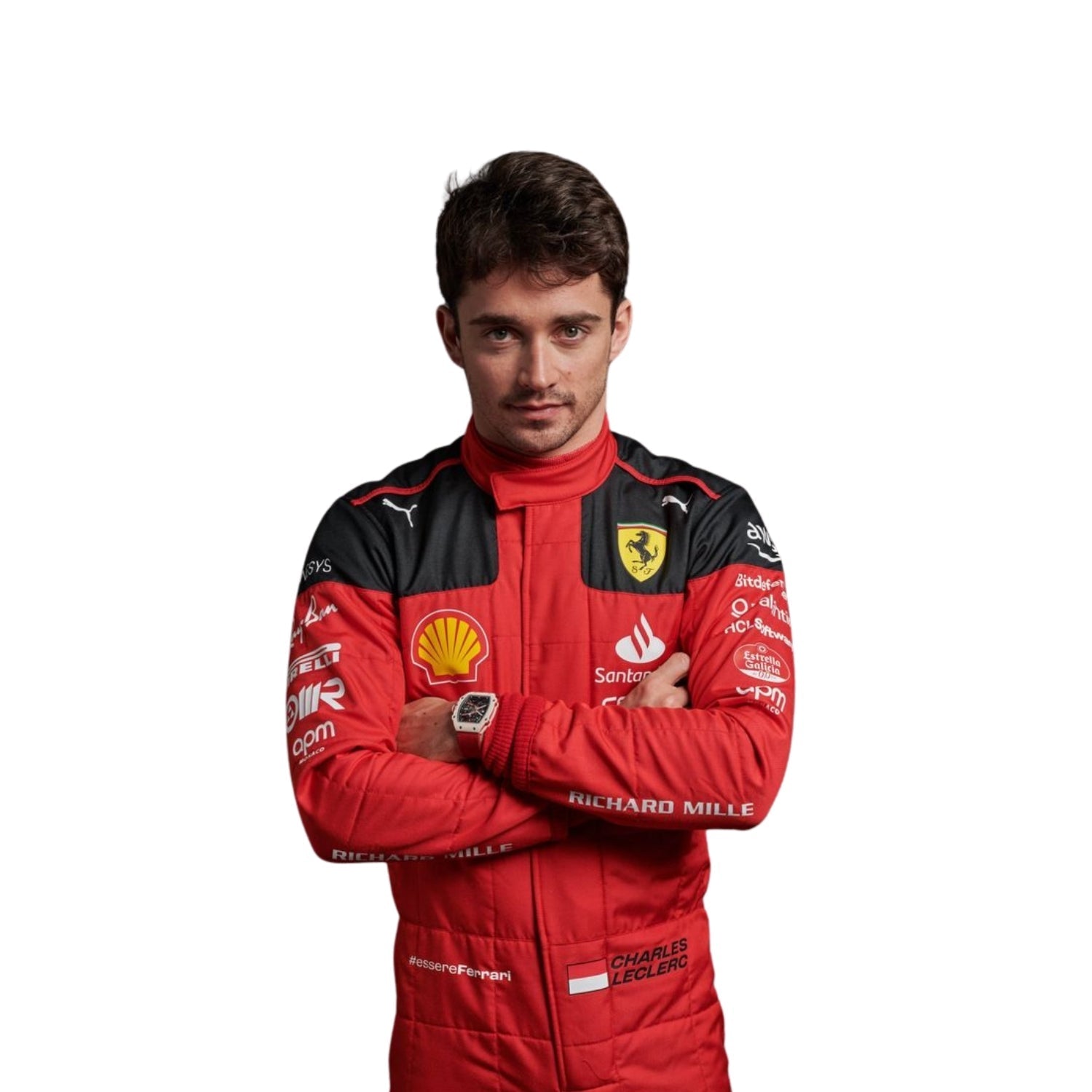 Charles Leclerc 2023 F1 Racing Suit Team Ferrari
