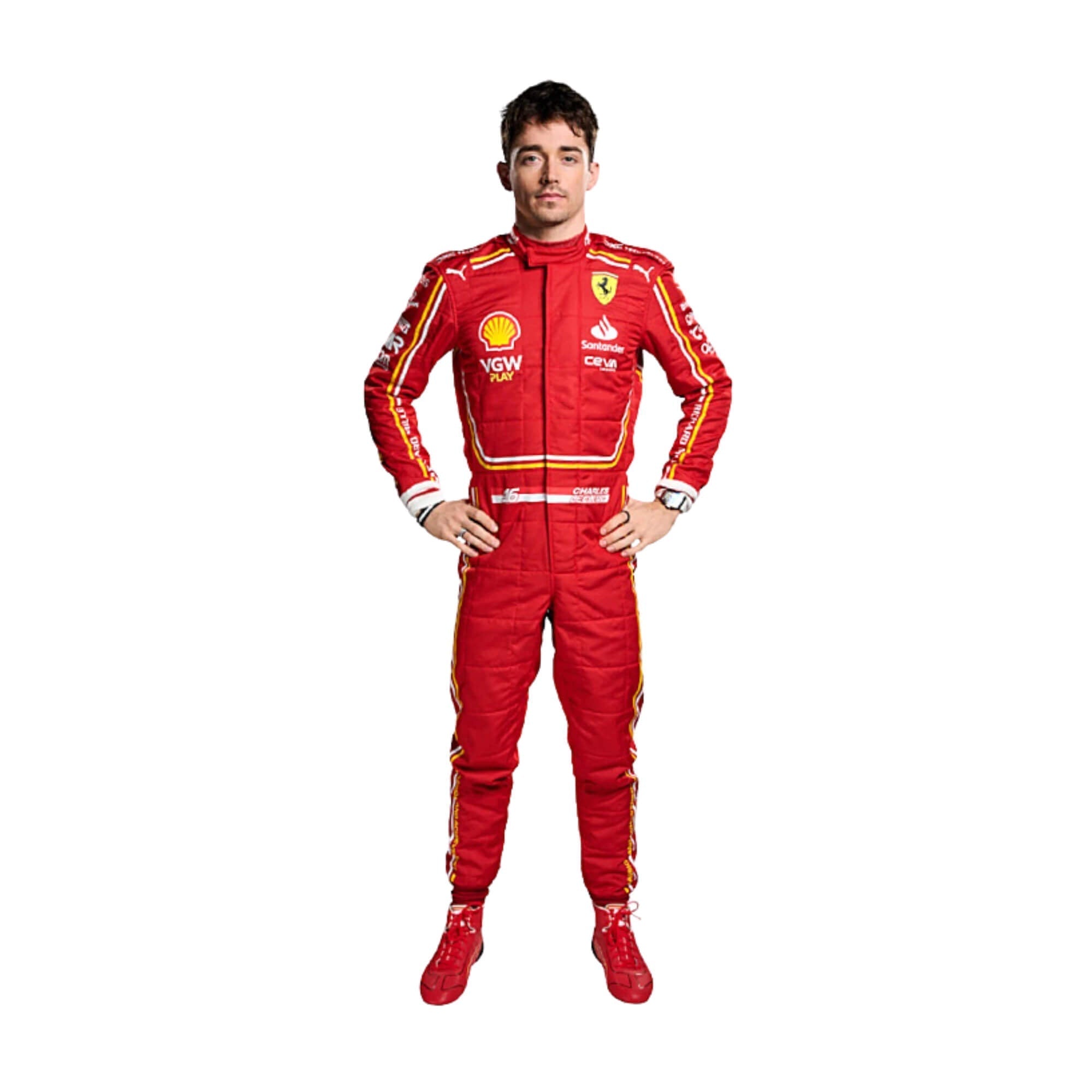 Charles Leclerc 2024 F1 Racing Suit Team Ferrari