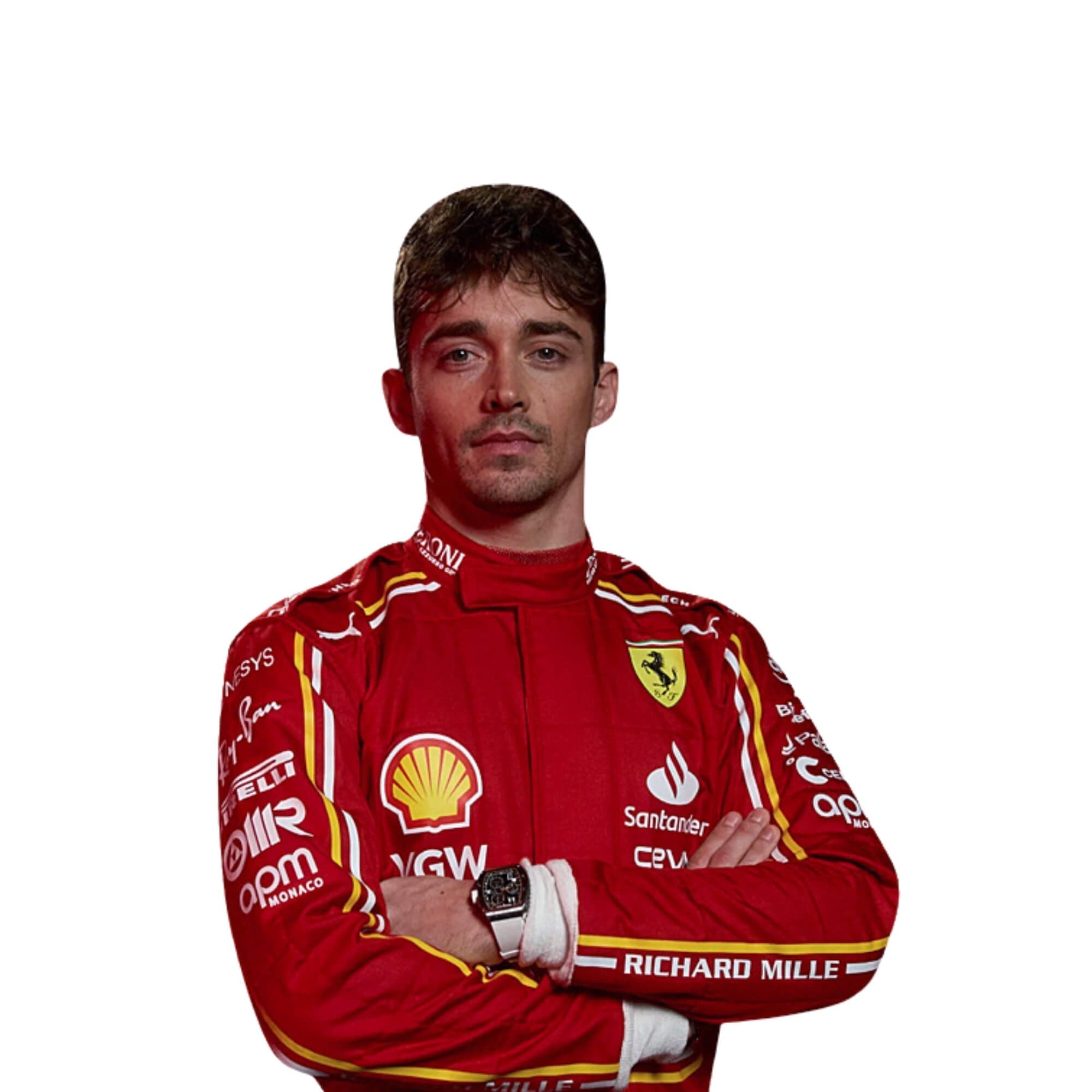 Charles Leclerc 2024 F1 Racing Suit Team Ferrari