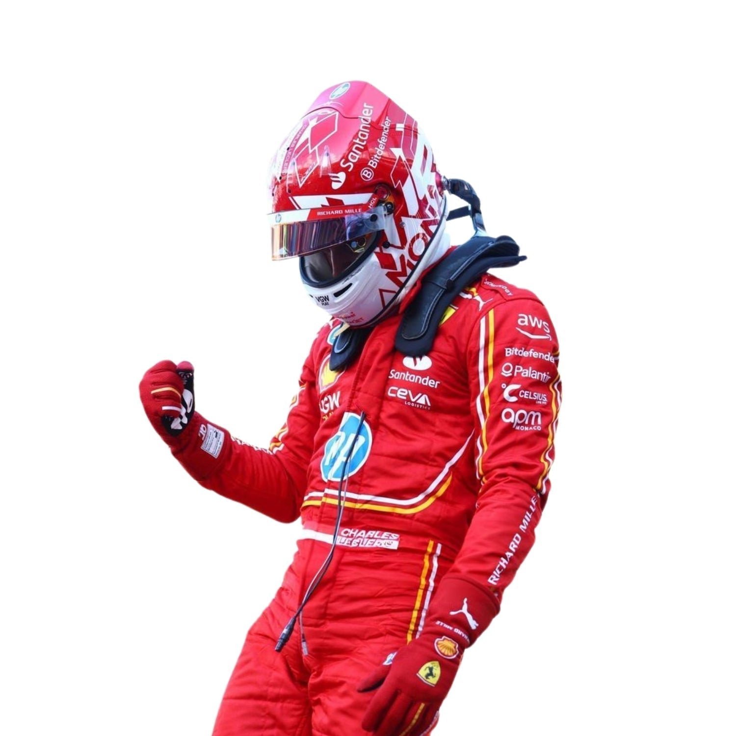 Charles Leclerc 2024 Hp Monaco GP F1 Racing Suit Team Ferrari