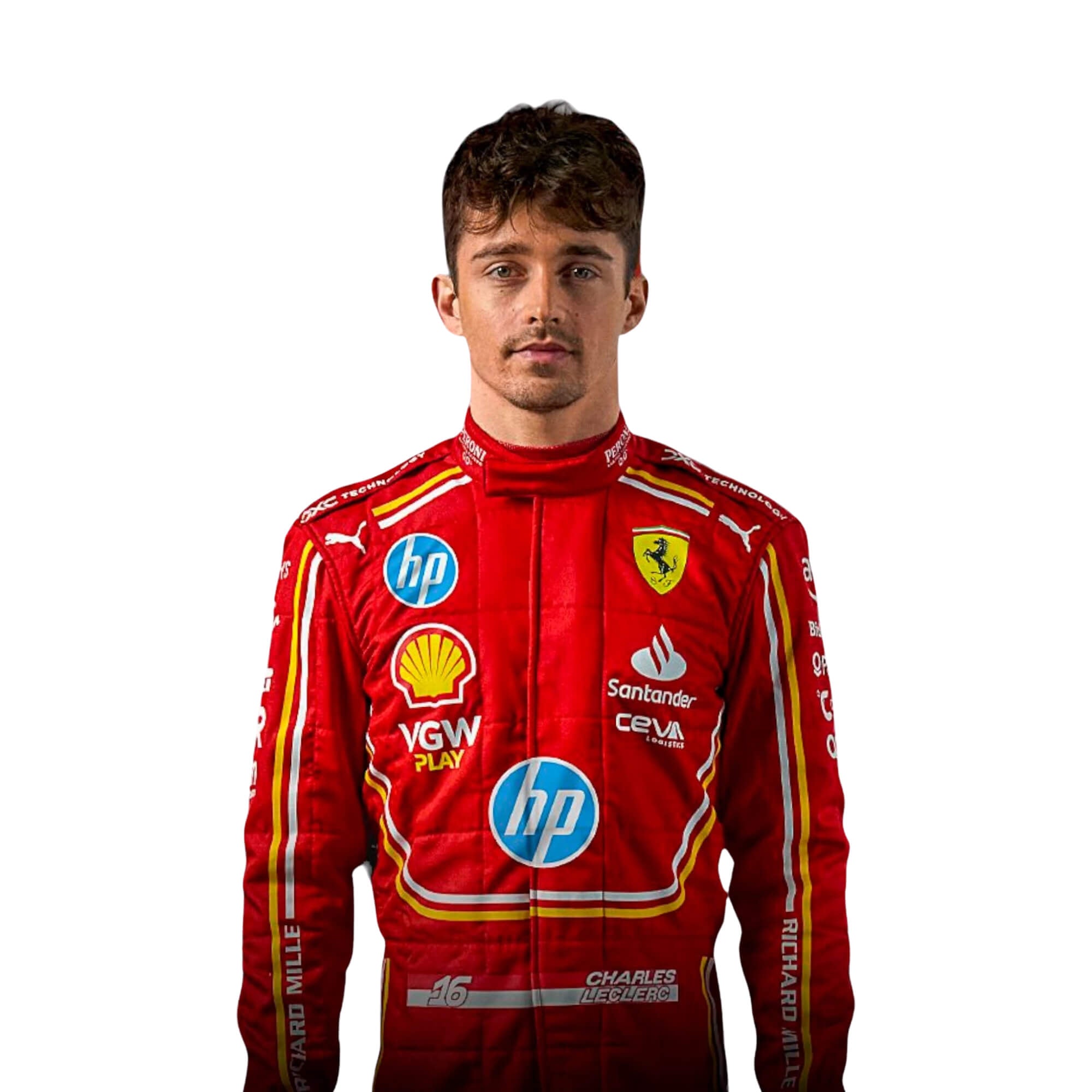 Charles Leclerc 2024 Hp Monaco GP F1 Racing Suit Team Ferrari