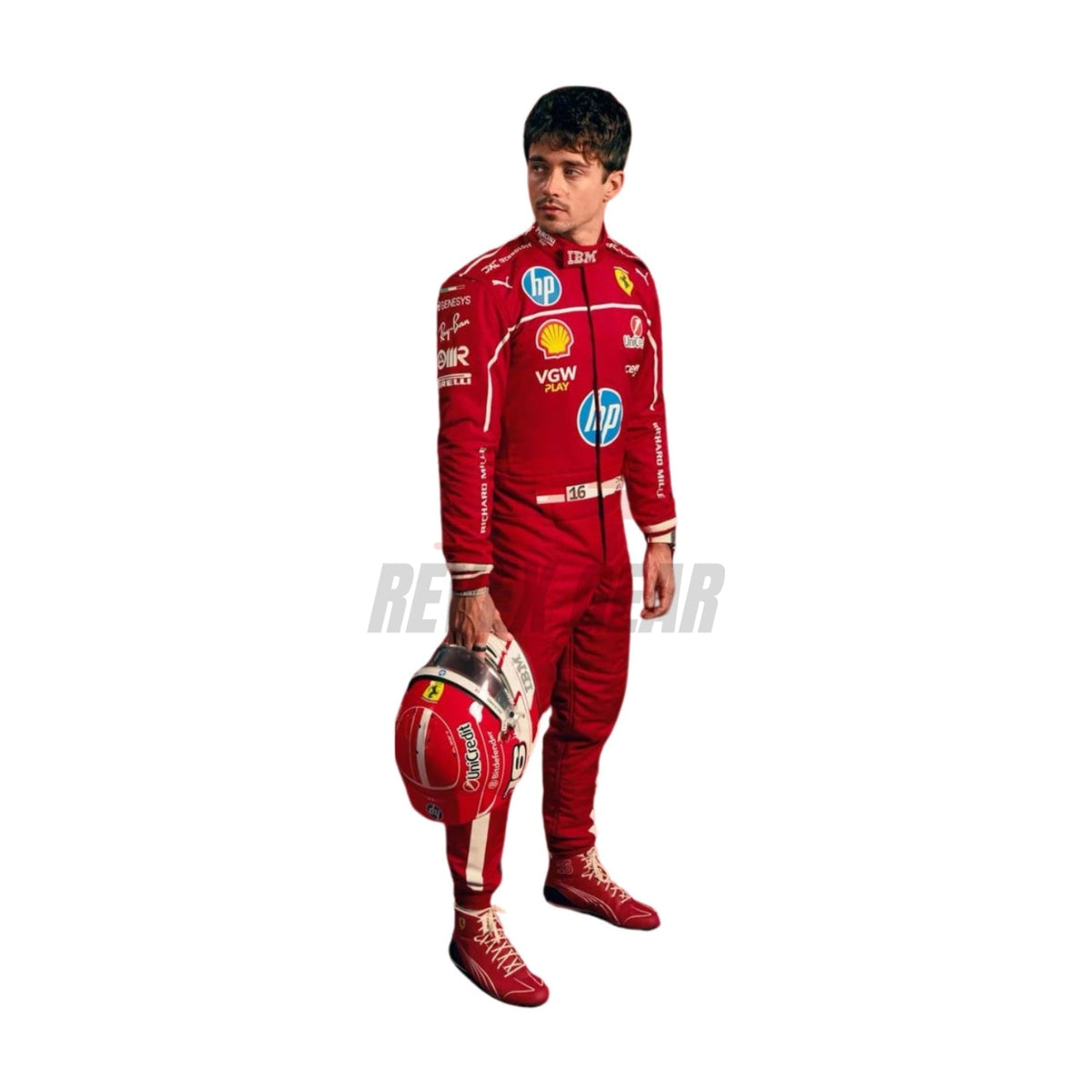 Lewis Hamilton Ferrari 2025 fan costume front view