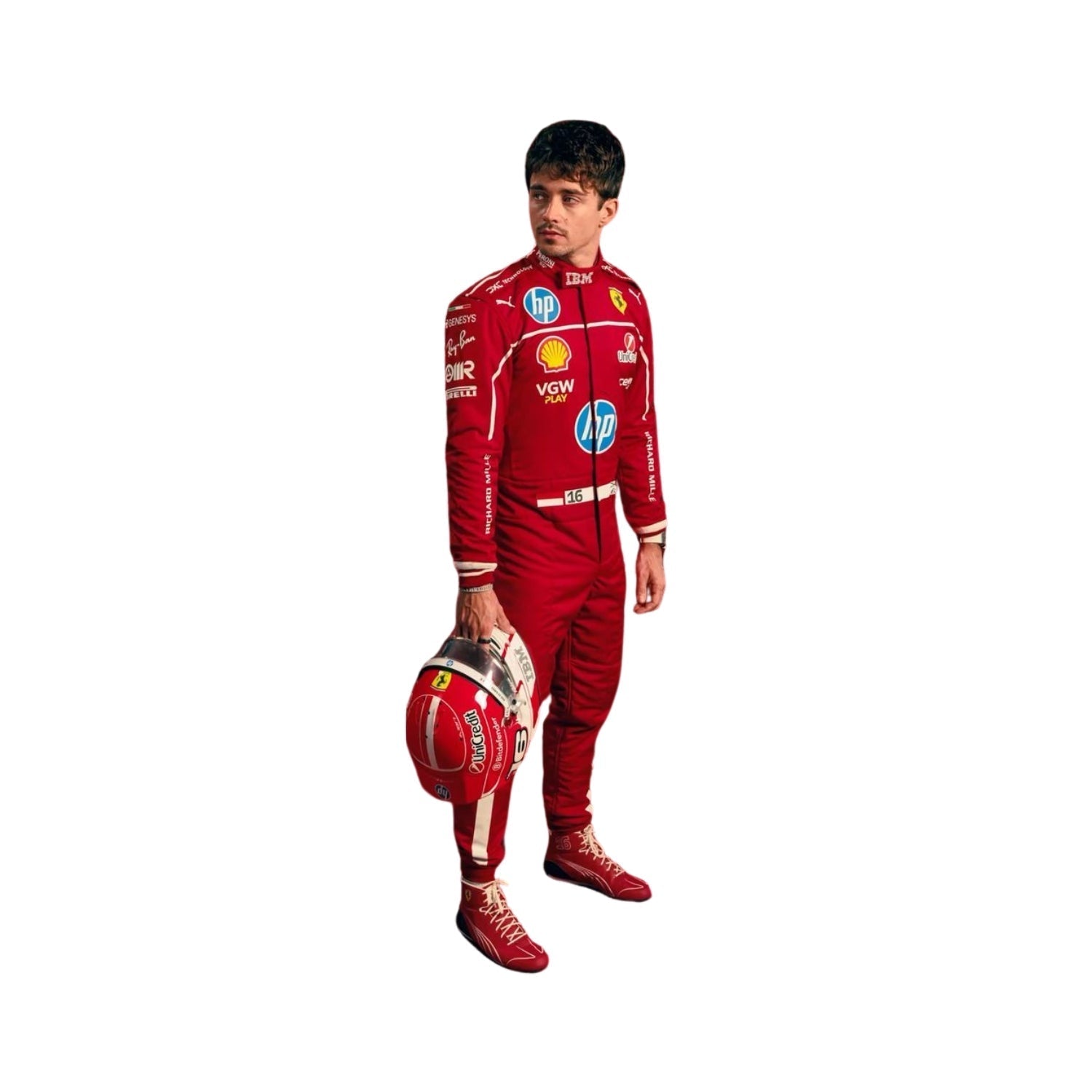 Charles Leclerc 2025 F1 Racing Suit Team Ferrari