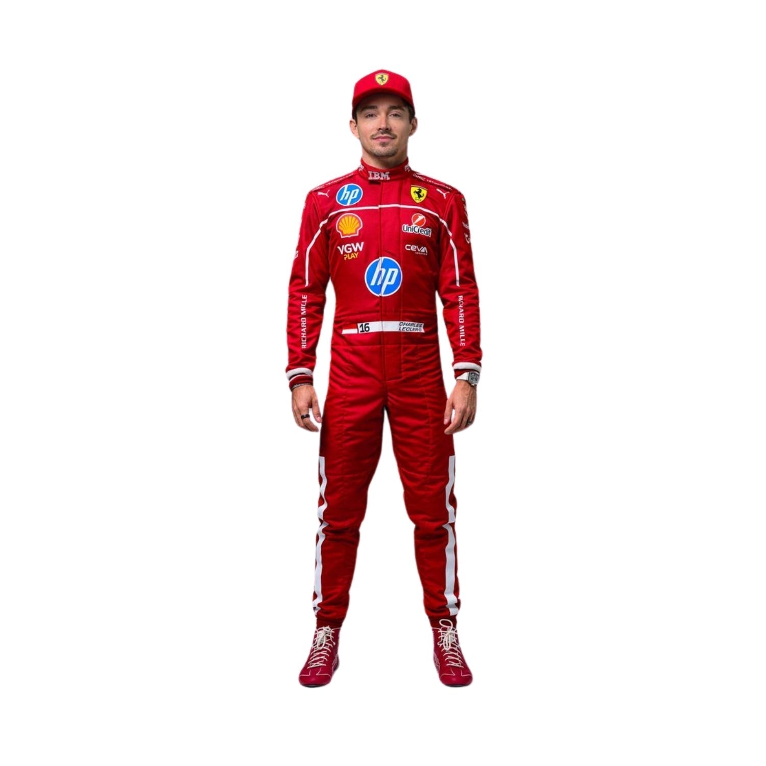 Charles Leclerc 2025 F1 Racing Suit Team Ferrari