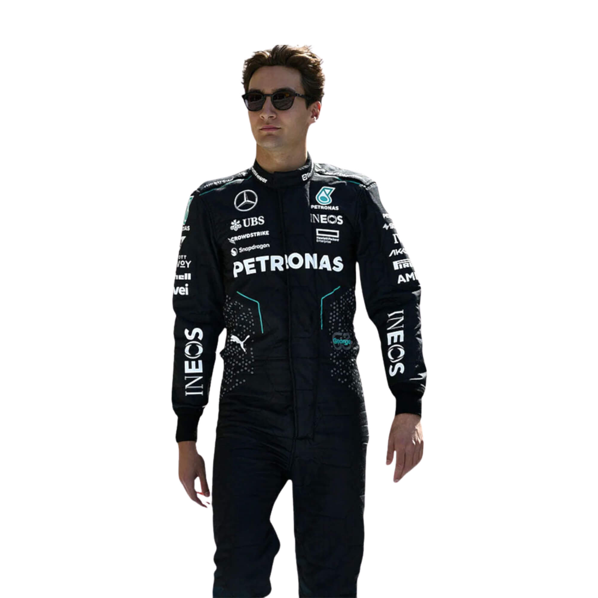 George Russell 2024 F1 Racing Suit Team Mercedes AMG