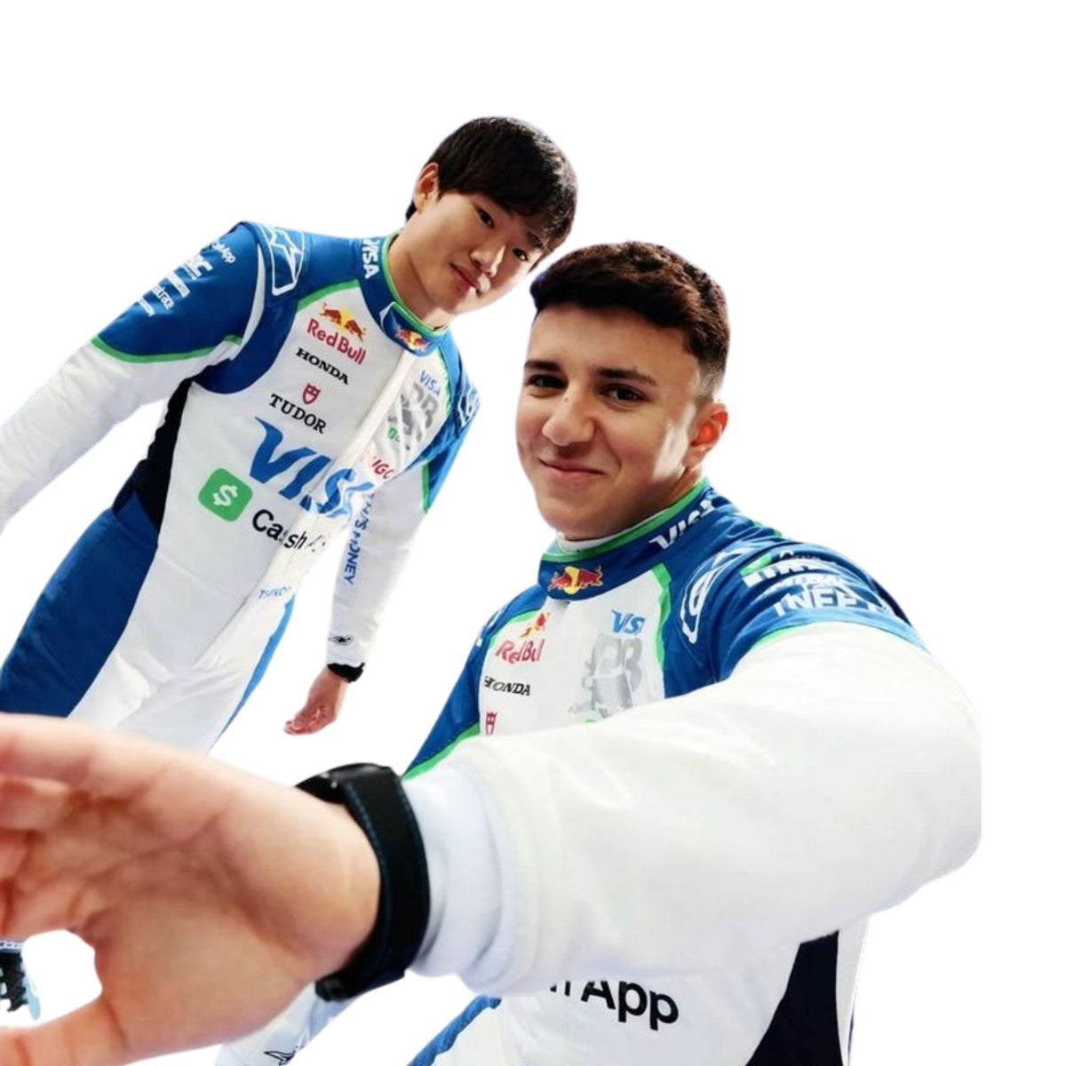 Yuki Tsunoda Racing Bulls 2025 F1 racing suit close-up