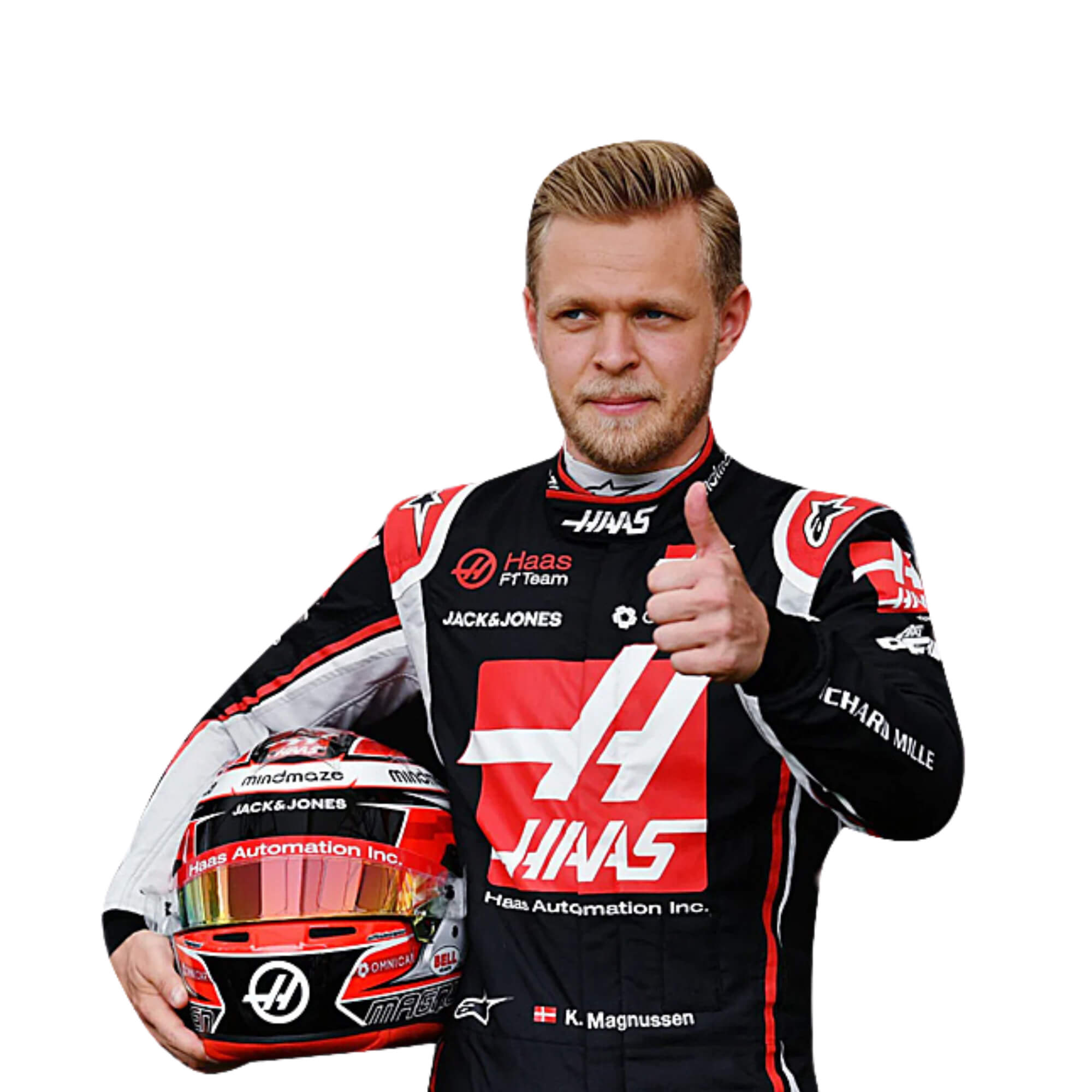 Kevin Magnussen 2018 F1 Racing Suit Team Haas