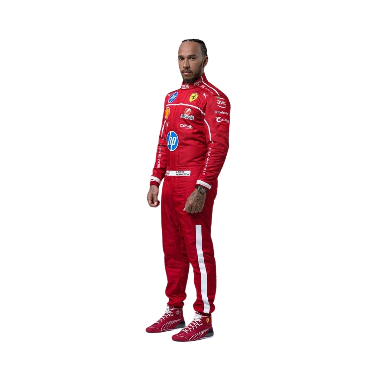 Lewis Hamilton 2025 F1 Racing Suit Team Ferrari