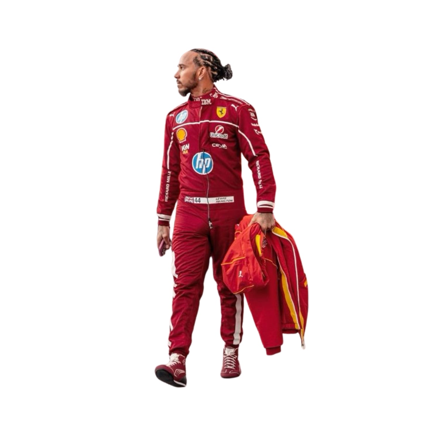 Lewis Hamilton 2025 F1 Racing Suit Team Ferrari