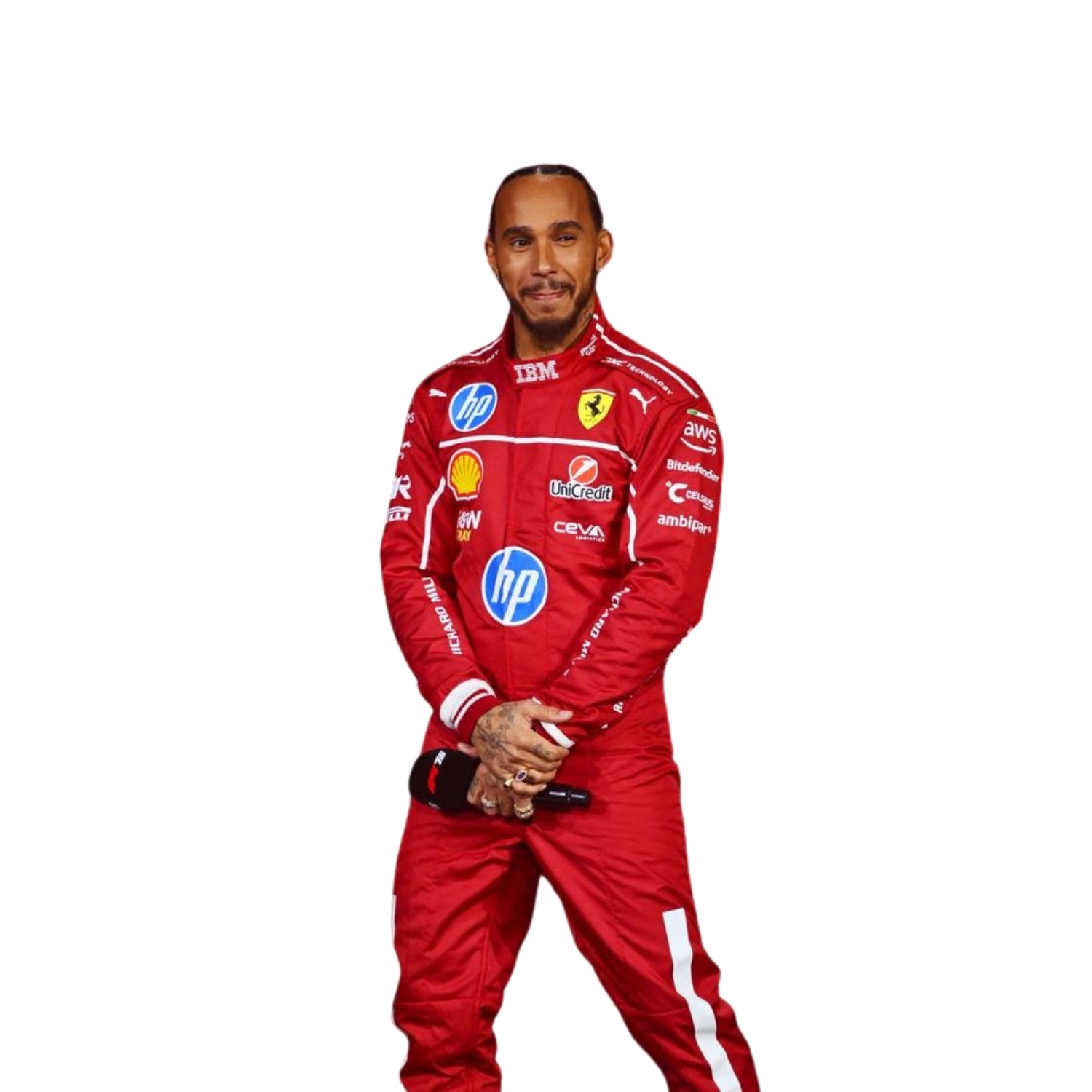 Lewis Hamilton 2025 F1 Racing Suit Team Ferrari