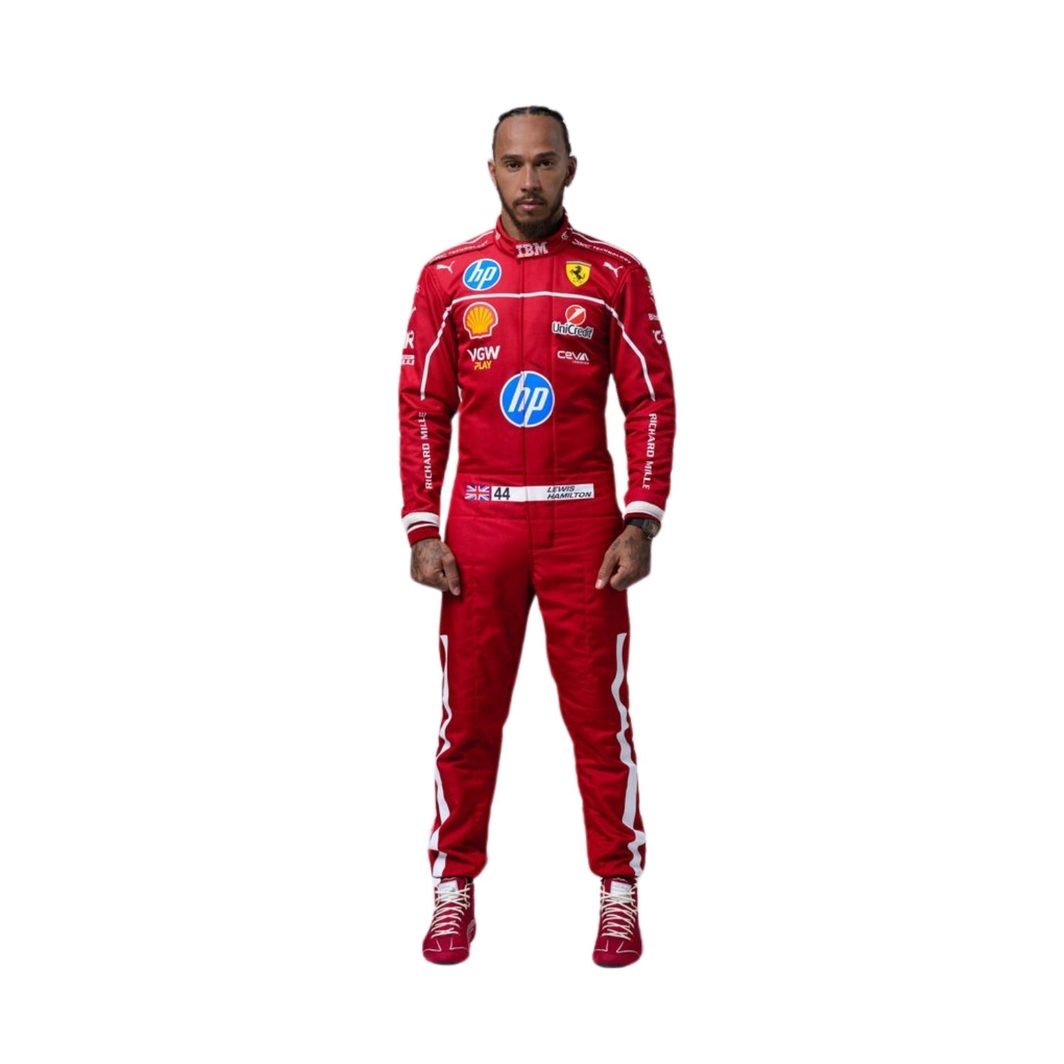Lewis Hamilton 2025 F1 Racing Suit Team Ferrari