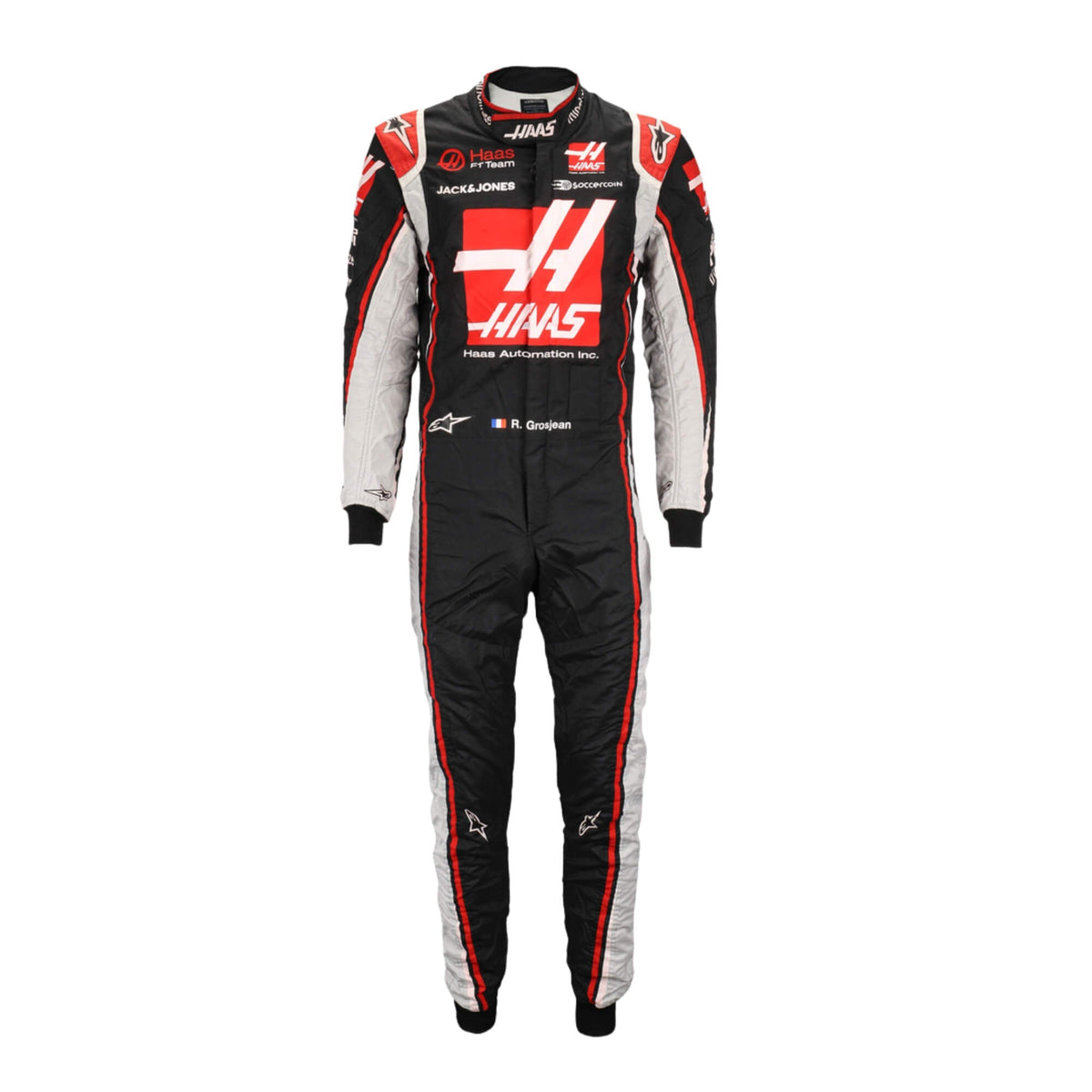 Romain Grosjean Haas 2020 Austrian GP racing suit back view