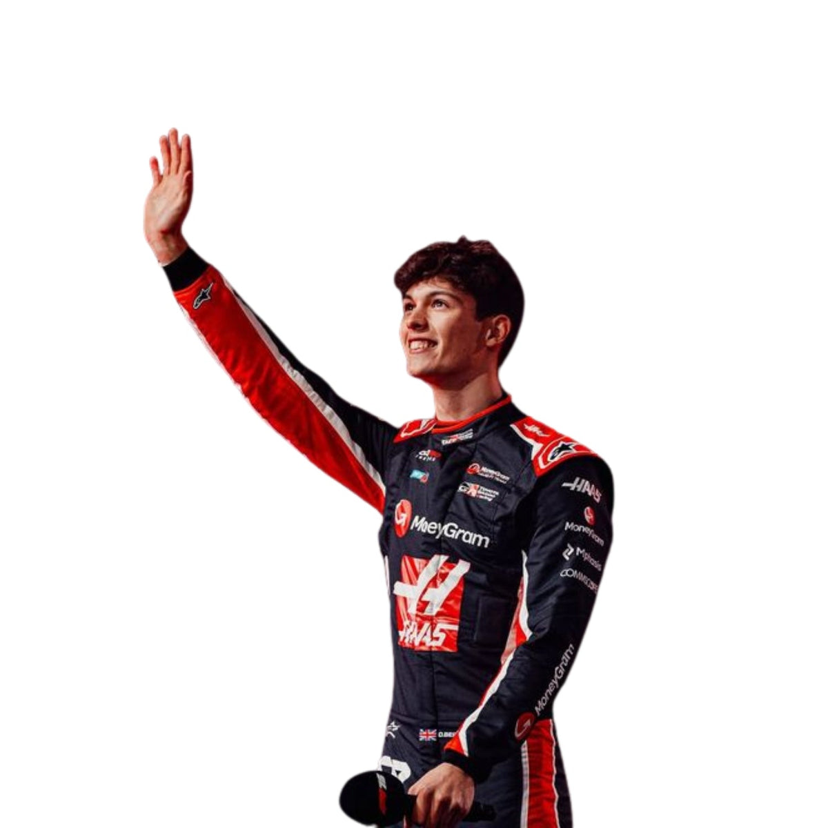 Oliver Bearman Haas 2025 breakthrough season suit detail view